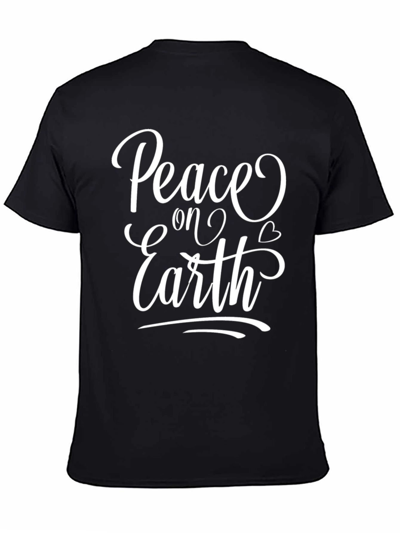 Black Peace on Earth Graphic Tee - Soft Cotton Blend view 4