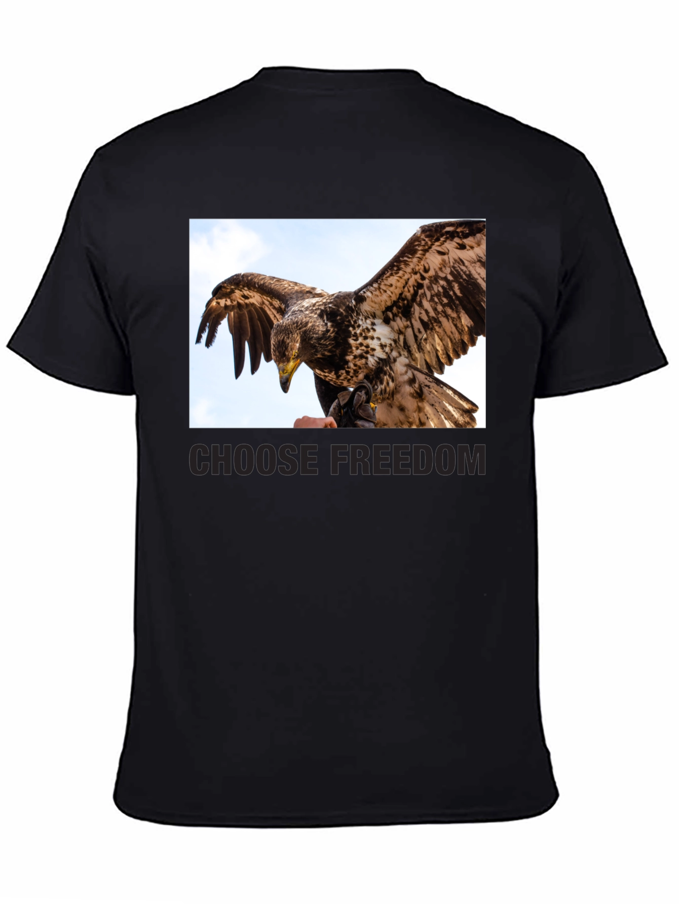 Black Choose Freedom Eagle Graphic Tee view 4