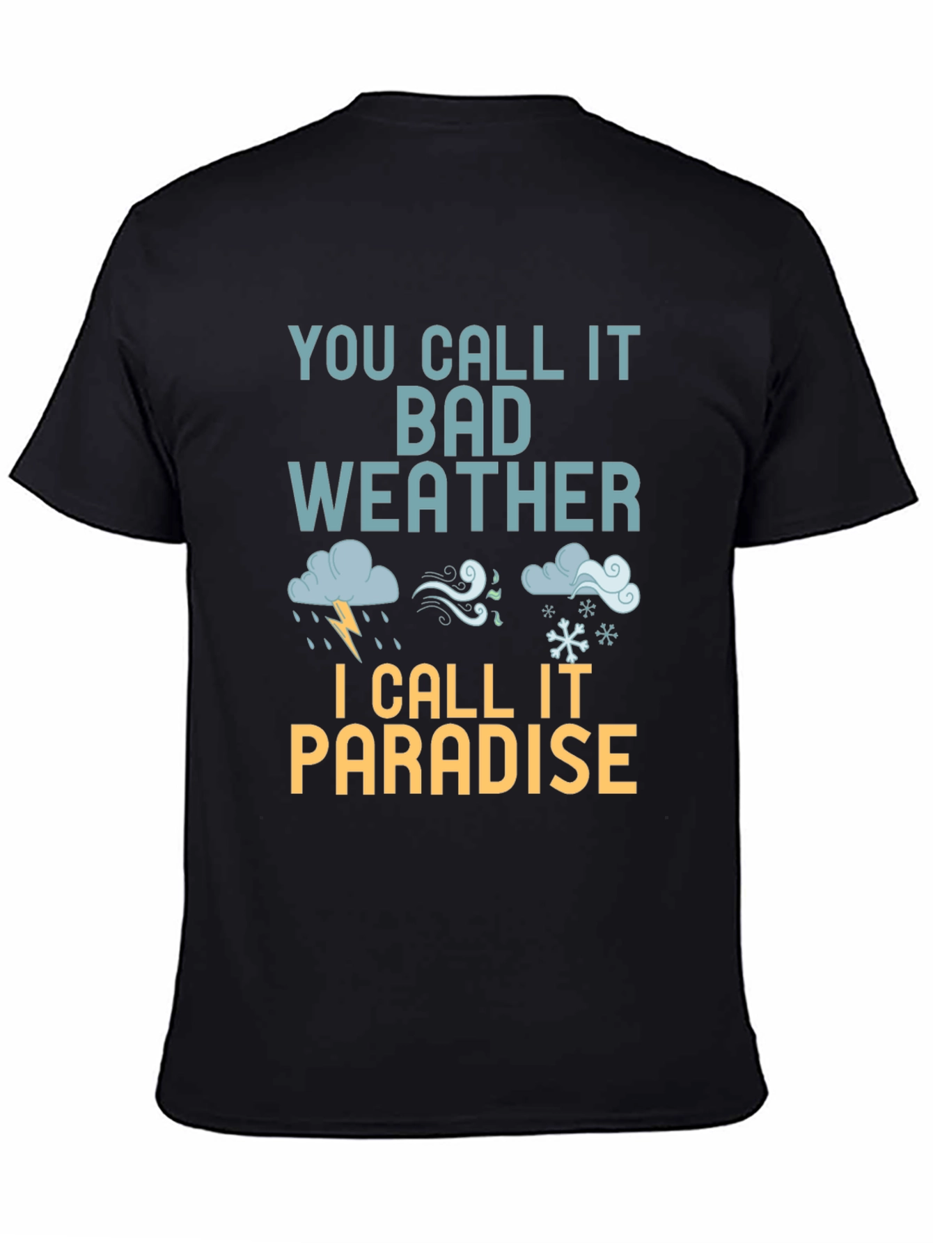 Black Bad Weather Paradise T-Shirt view 4