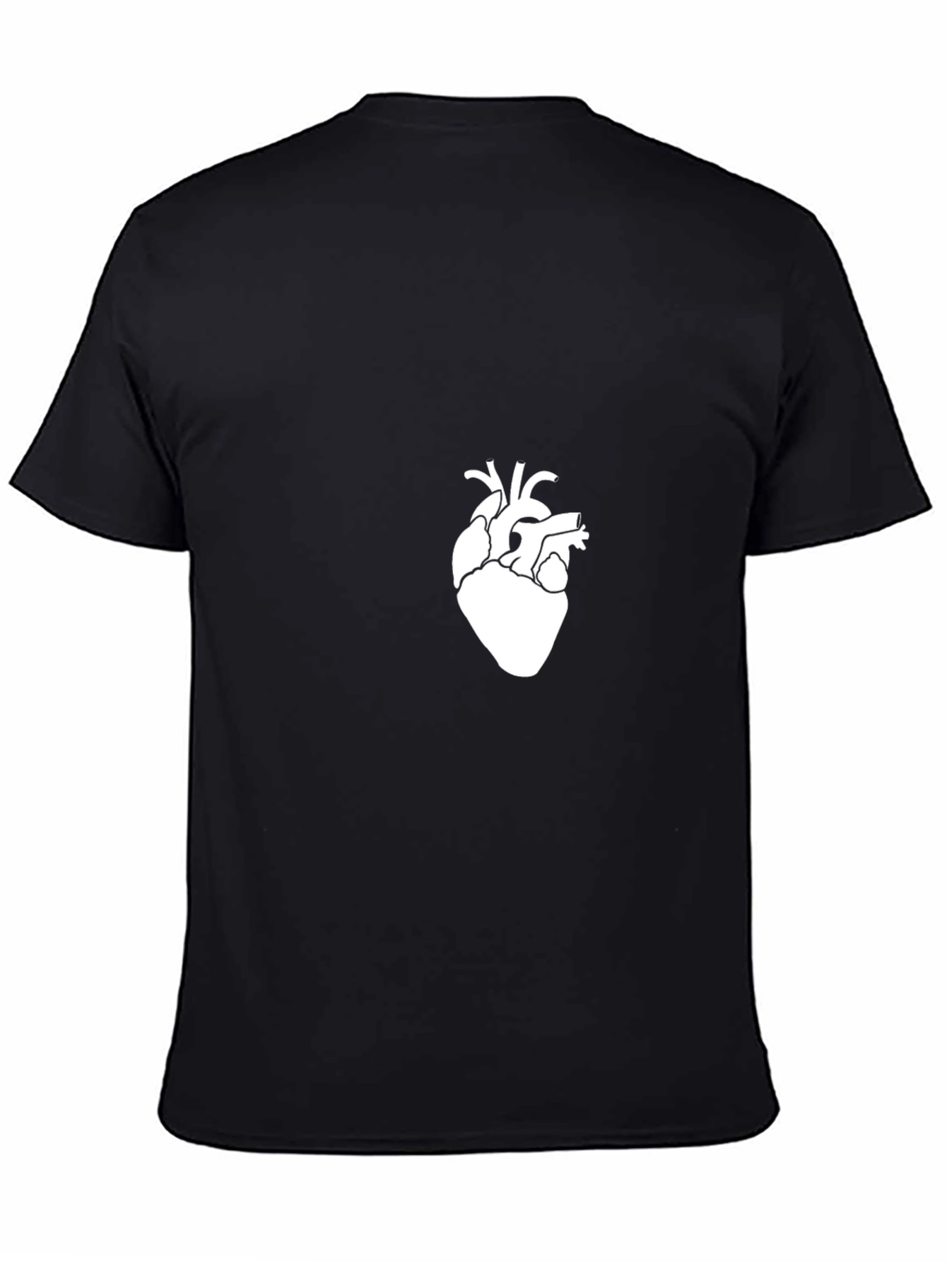 Black Anatomical Heart Graphic Tee - Modern Style view 4