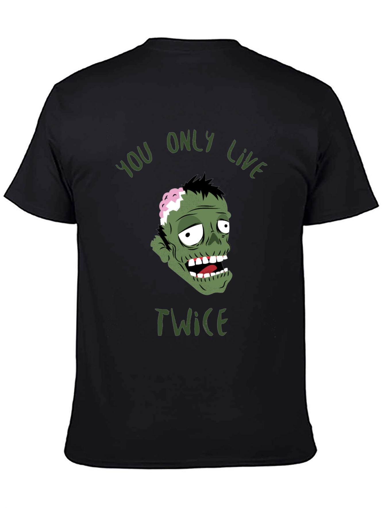 Black Zombie You Only Live Twice Graphic T-Shirt view 4