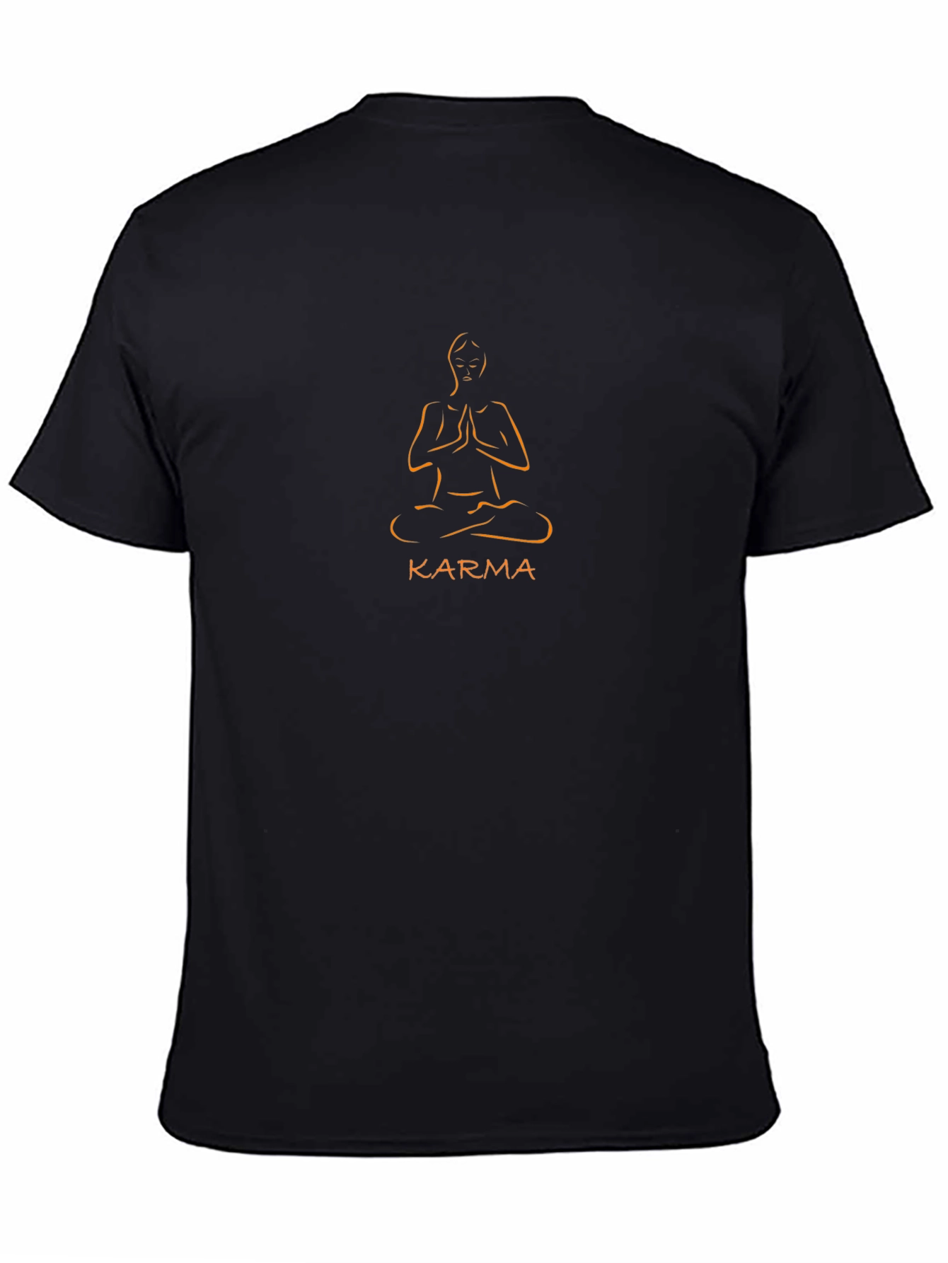 Black Karma Meditation T-Shirt - Stylish Spiritual Tee view 4
