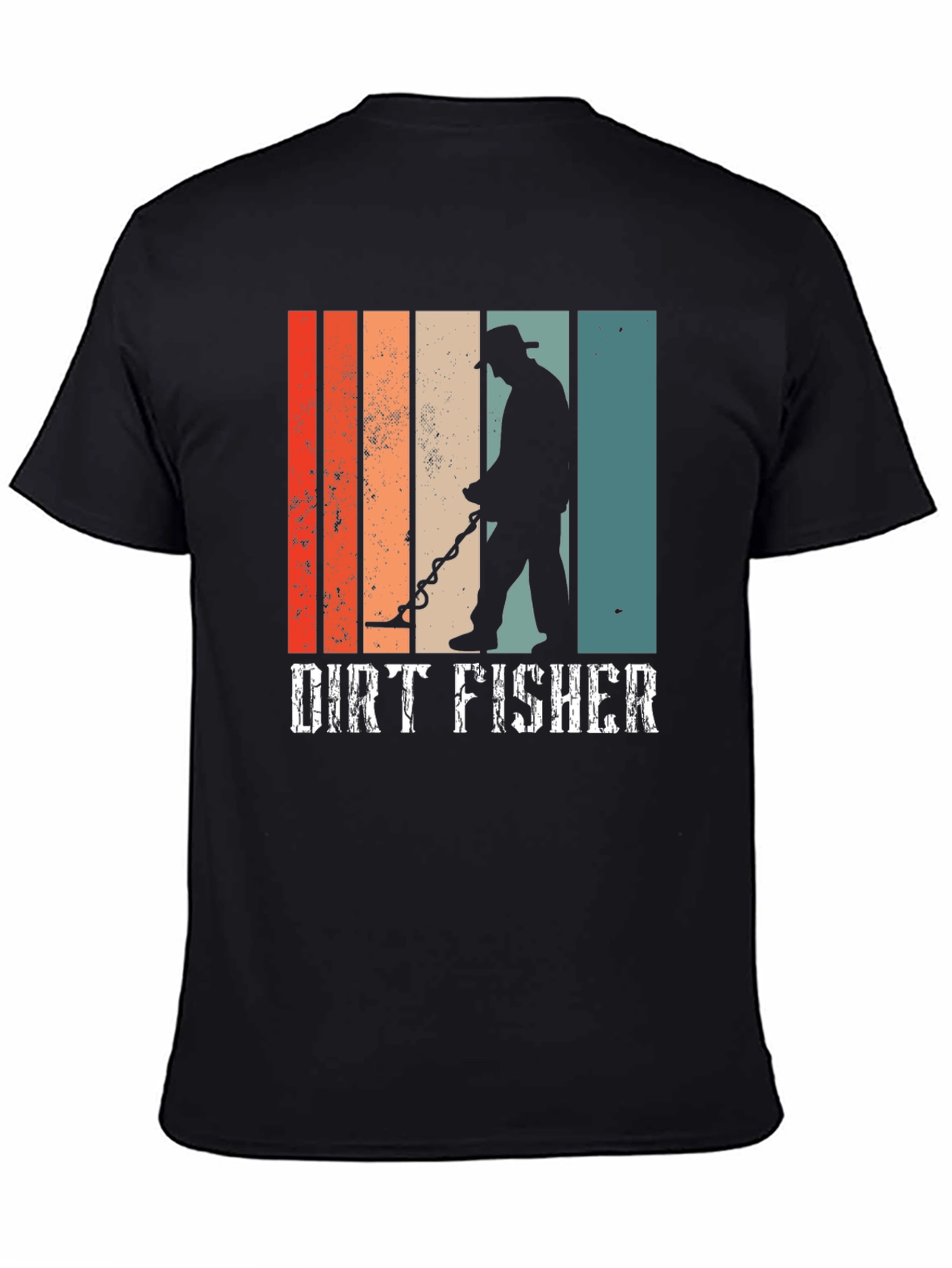 Black Dirt Fisher T-Shirt - Metal Detecting Tee view 4