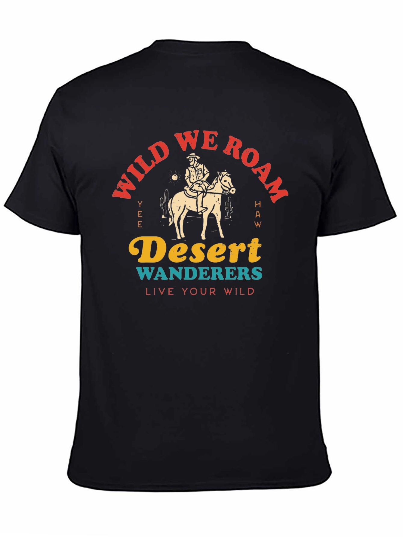Black Wild Desert Roam T-Shirt view 4