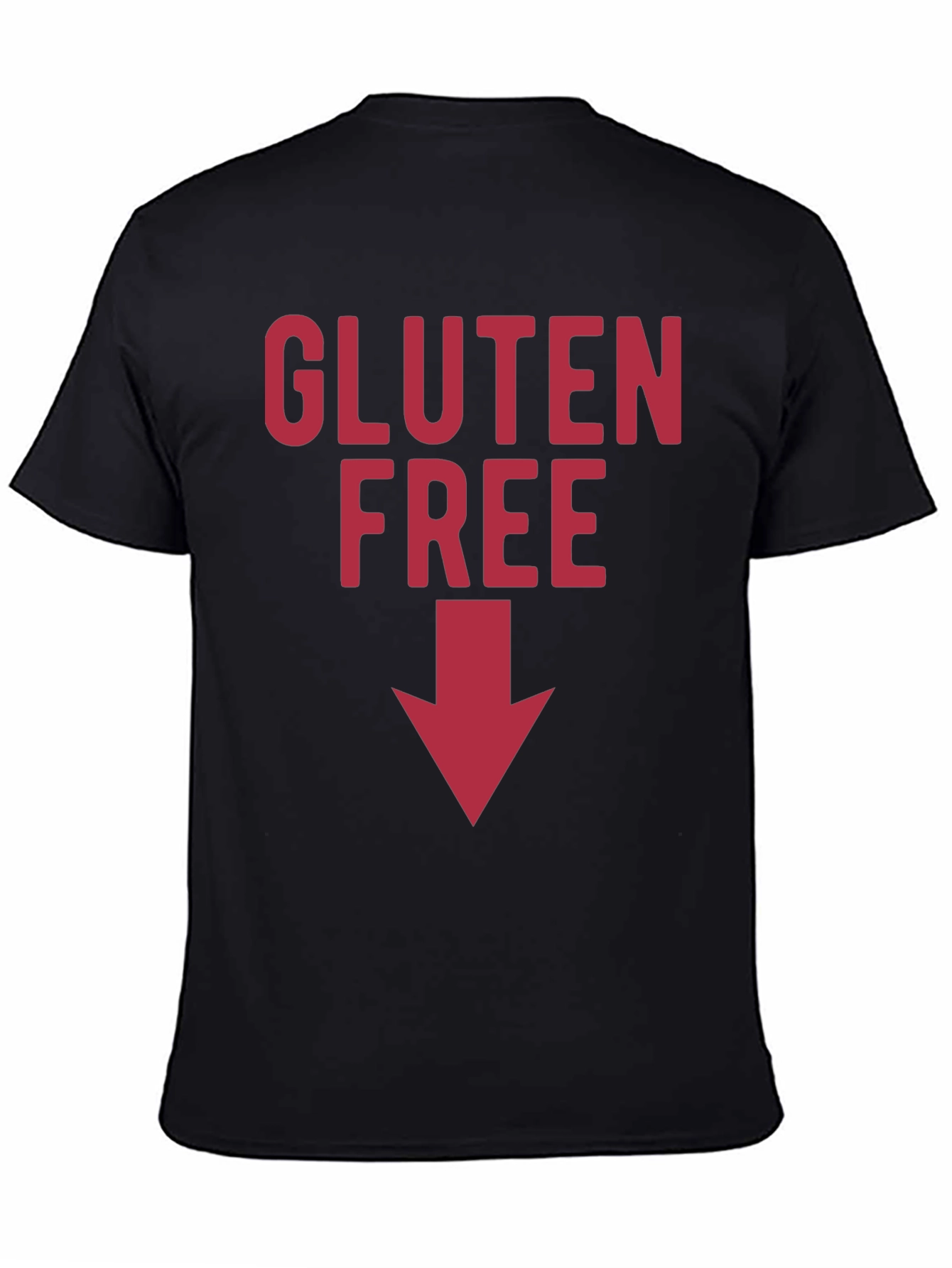 Black Gluten Free Arrow T-Shirt - Funny Novelty Tee view 4