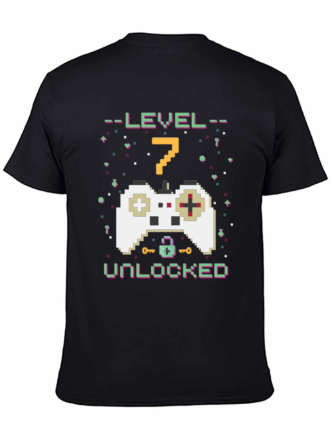 Black Level 7 Unlocked Gamer T-Shirt view 4