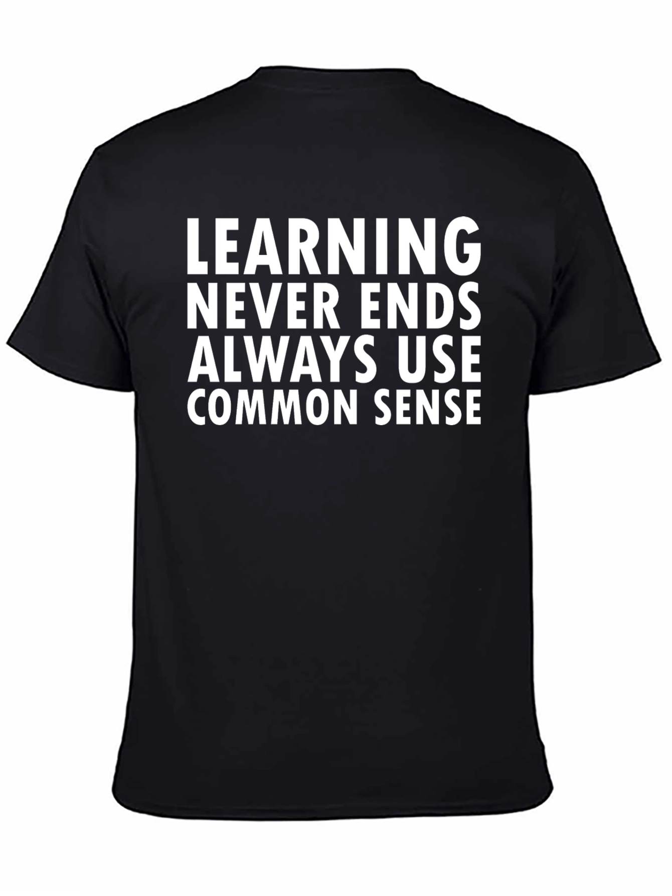 Black Learning Never Ends Graphic Tee view 4