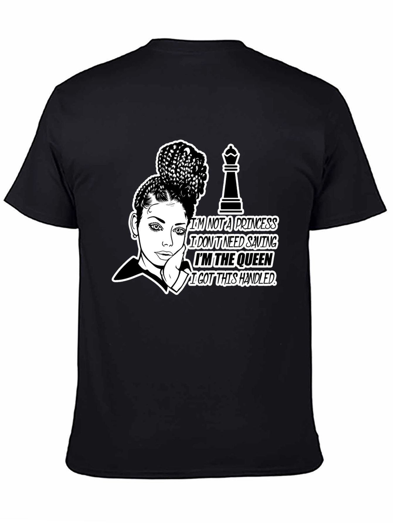 Black Queen Graphic Tee - Empowering Chess Queen view 4