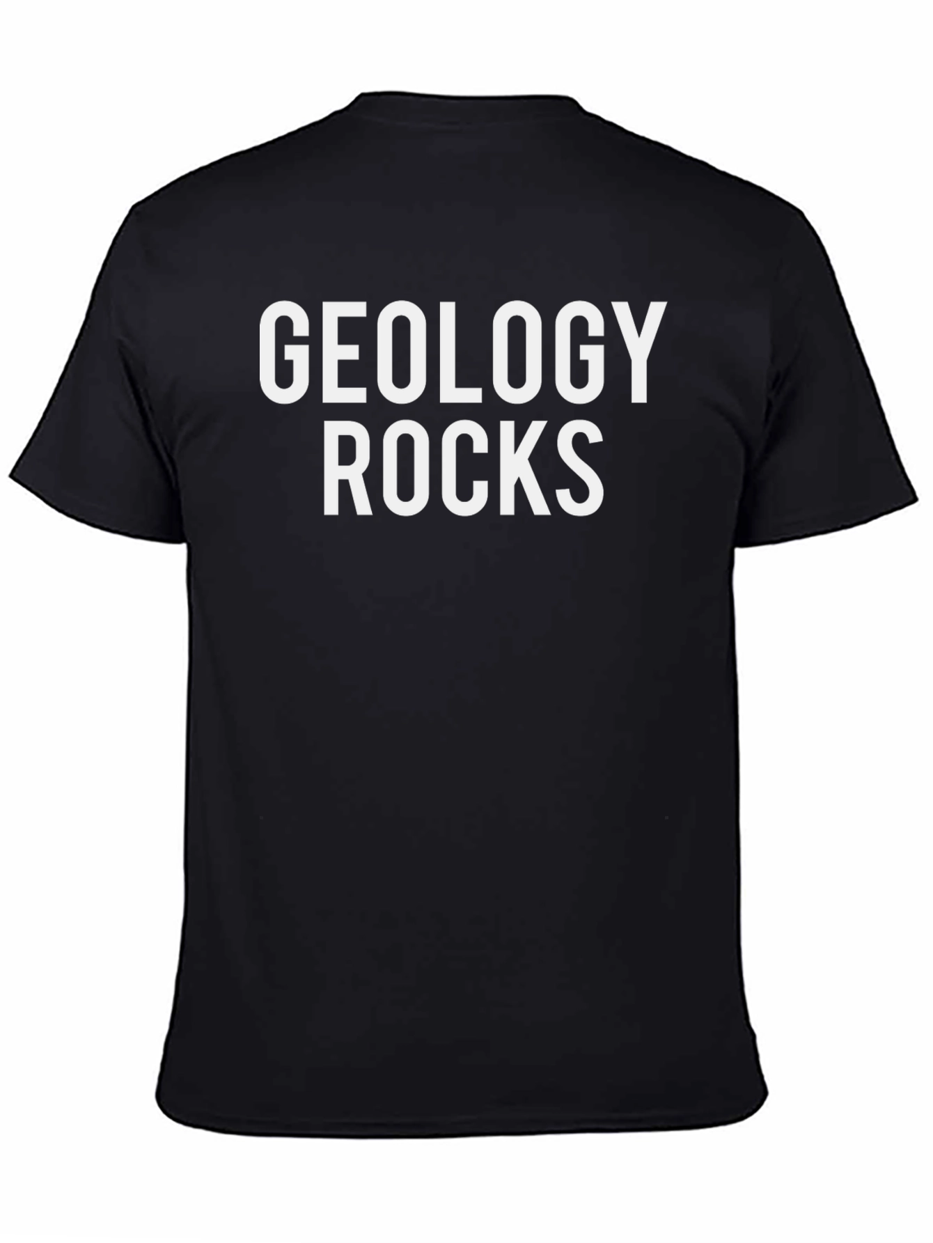 Black Geology Rocks Graphic T-Shirt - Black Cotton Tee view 4