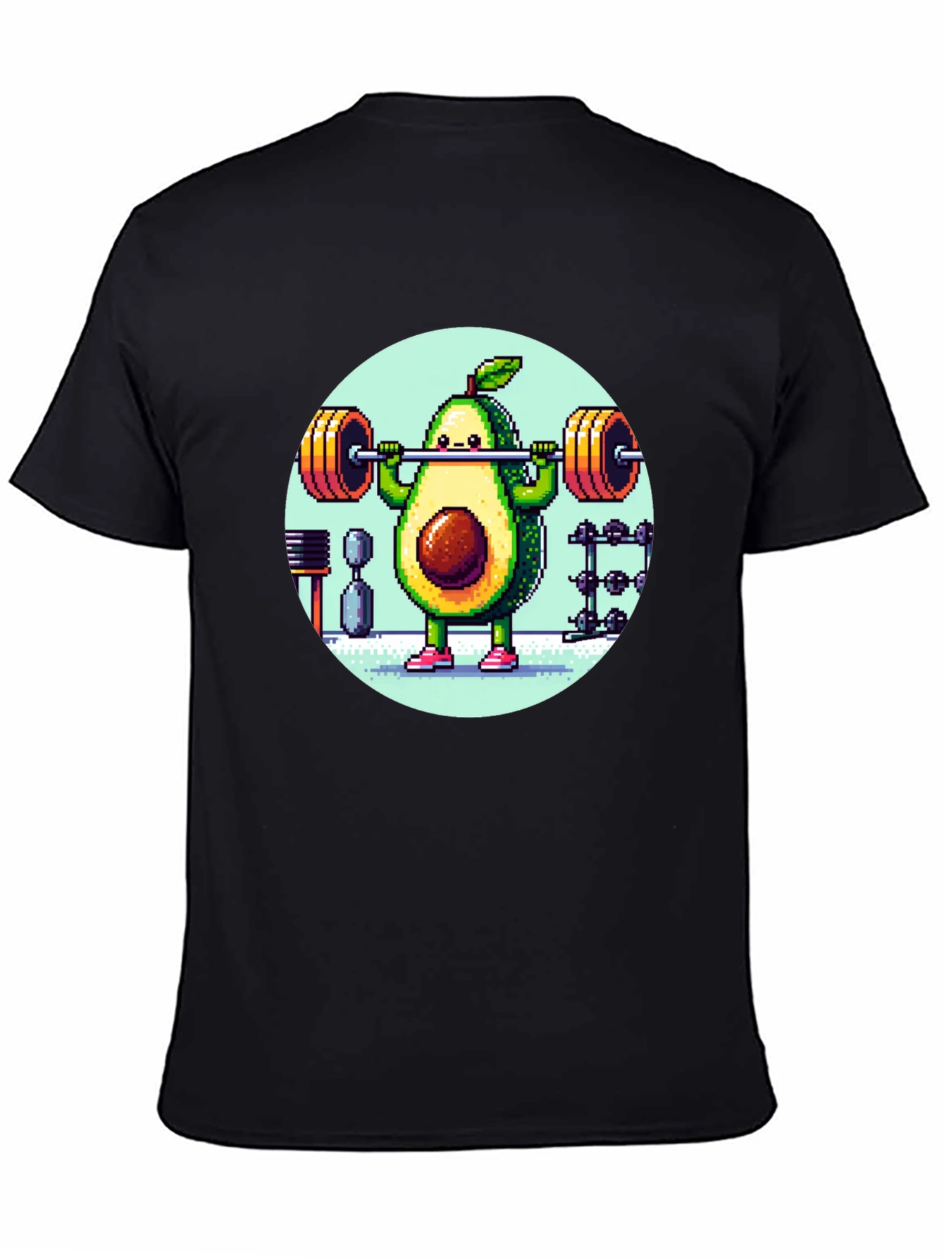 Black Avocado Gym T-Shirt - Funny Workout Tee view 4