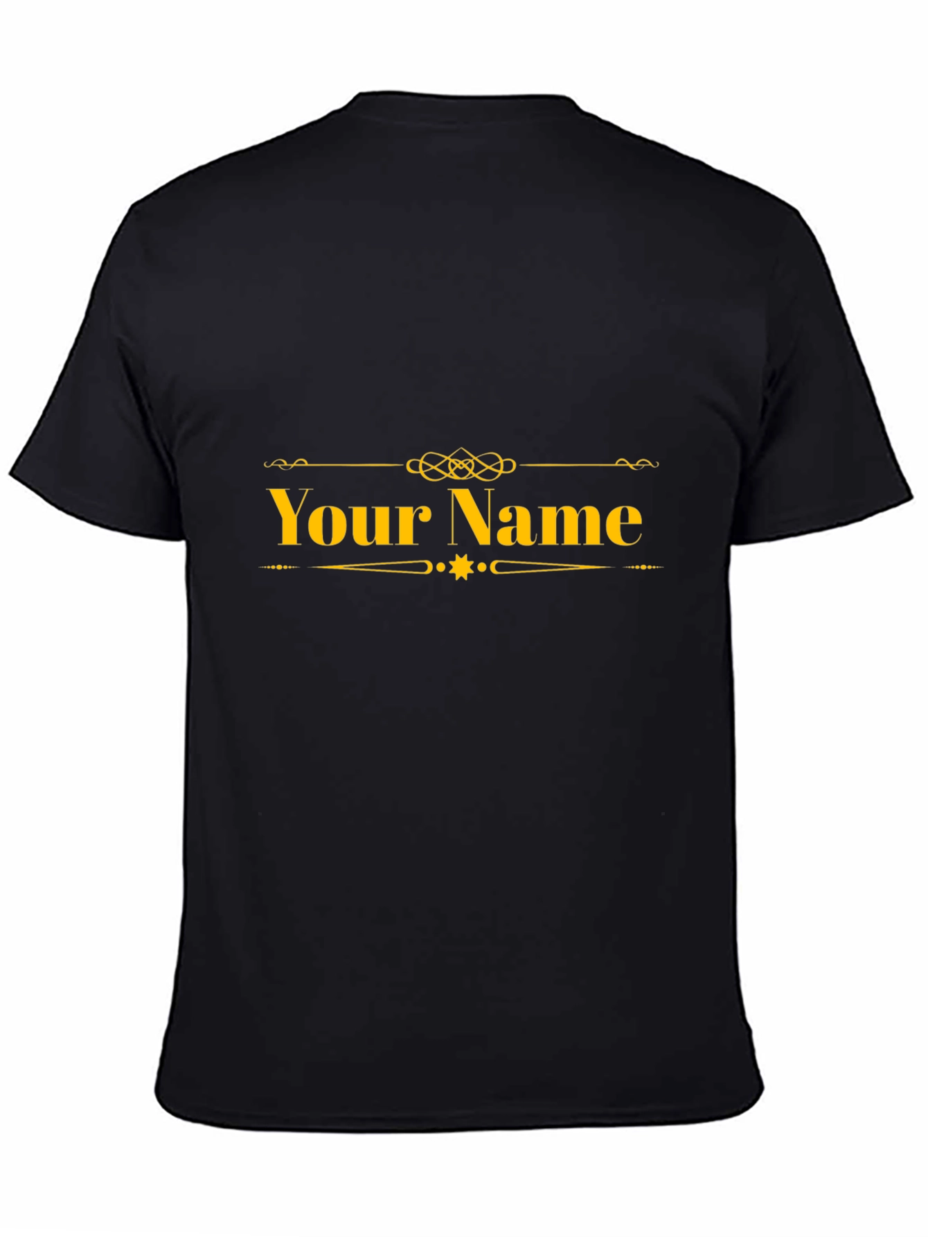 Black Customizable Name T-Shirt - Black view 4