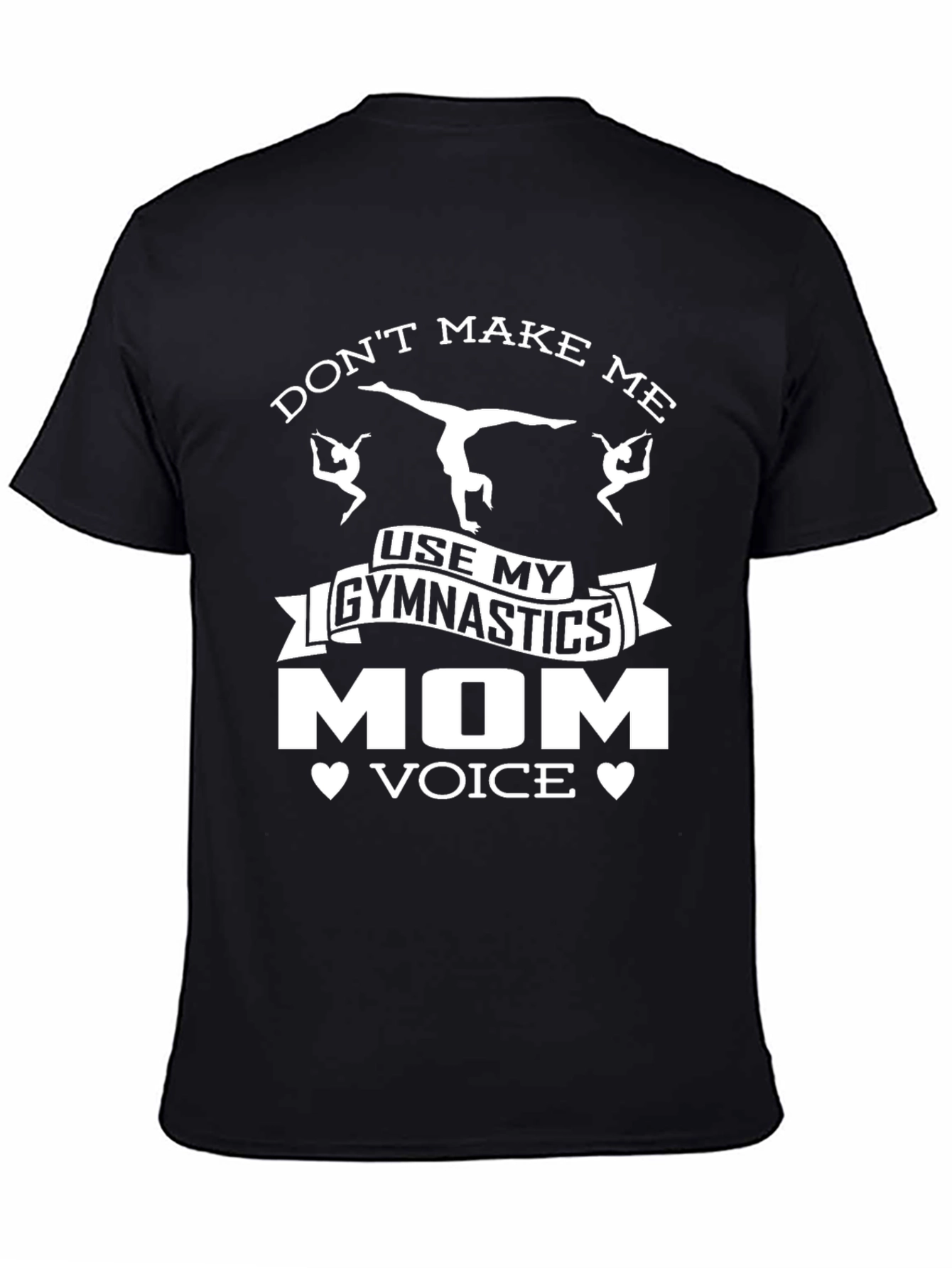 Black Gymnastics Mom Voice Graphic Tee view 4