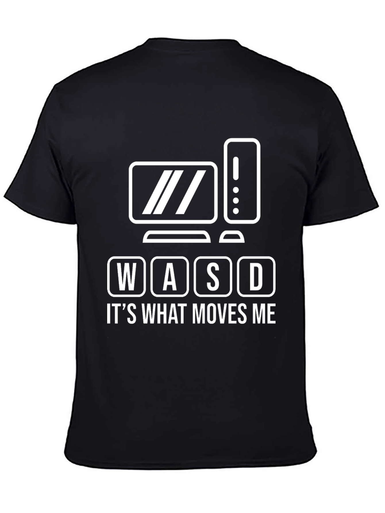 Black WASD Gamer T-Shirt - It's What Moves Me! view 4