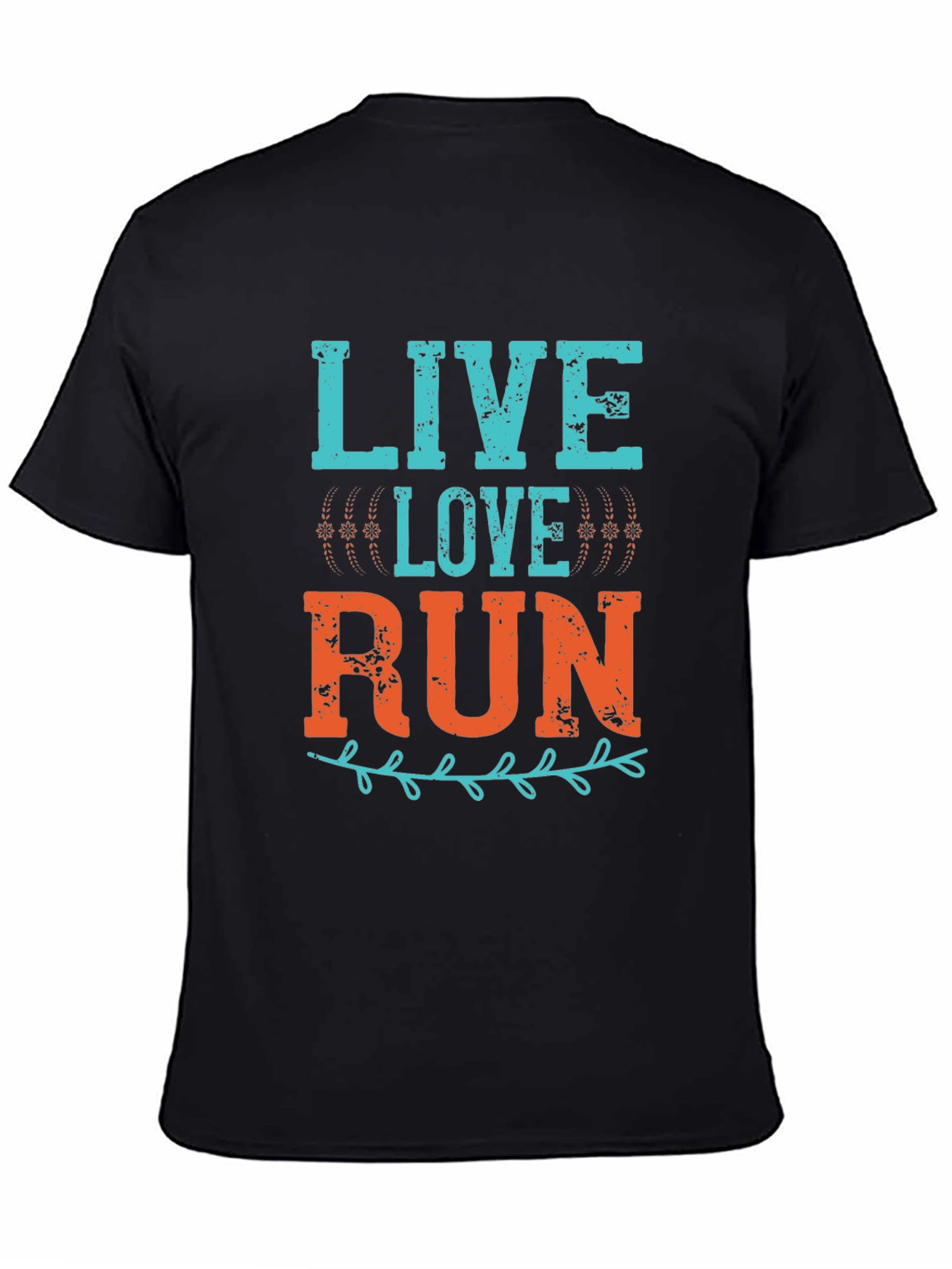 Black Live Love Run Graphic Tee view 4
