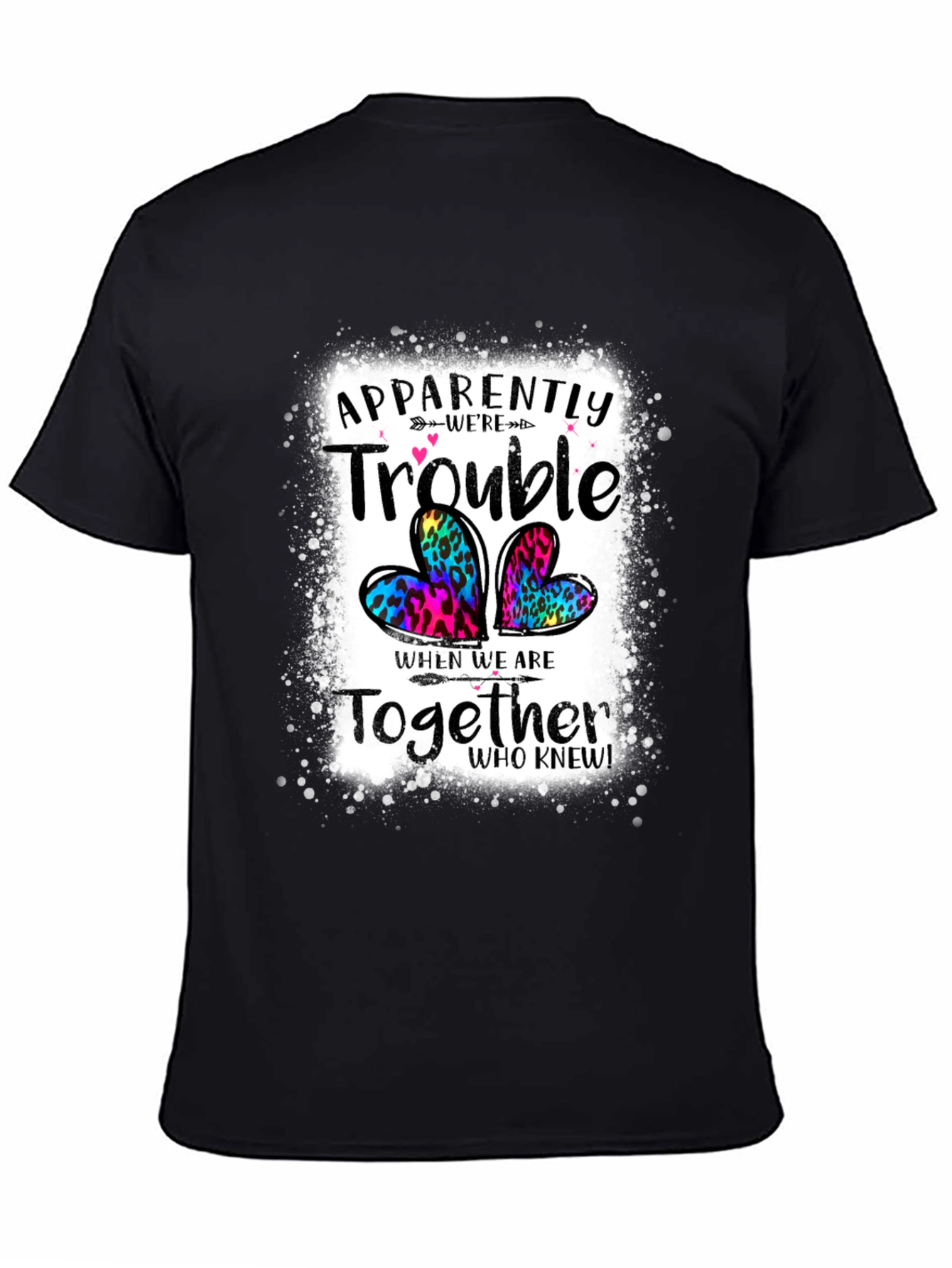 Black Apparently Trouble Together Graphic Tee view 4