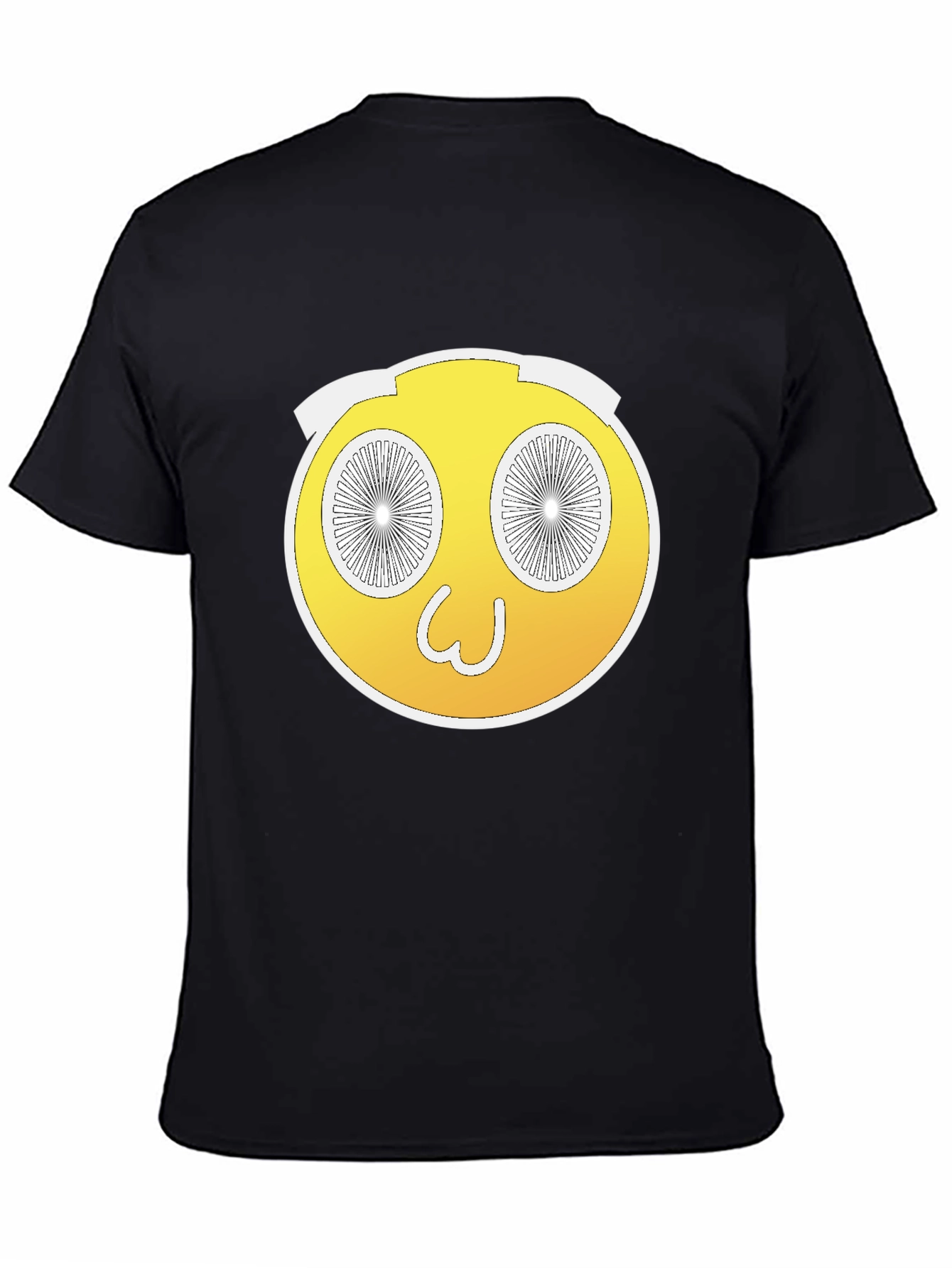 Black Wacky Yellow Emoji T-Shirt - Fun and Unique Design view 4