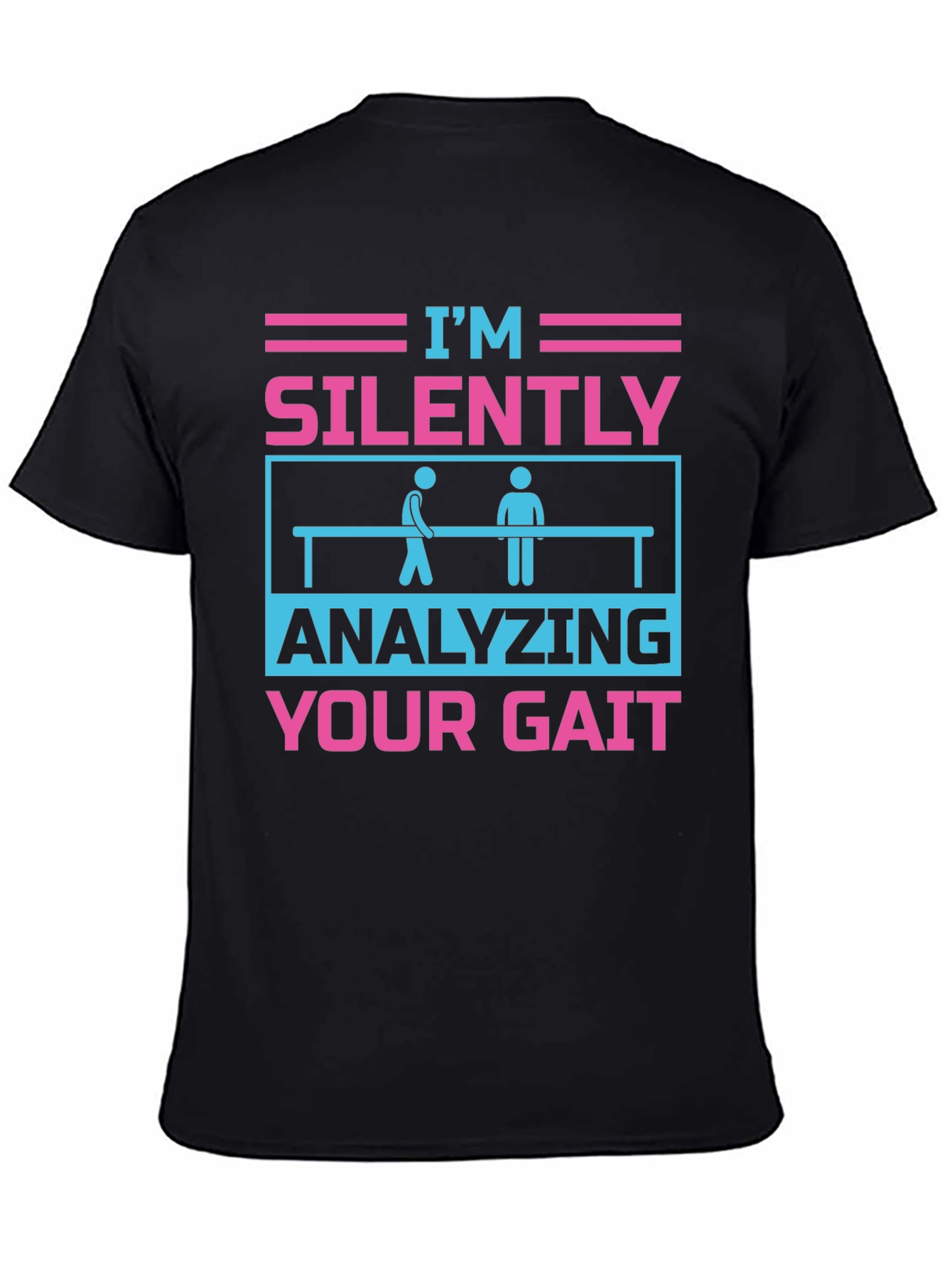 Black Analyzing Your Gait T-Shirt view 4