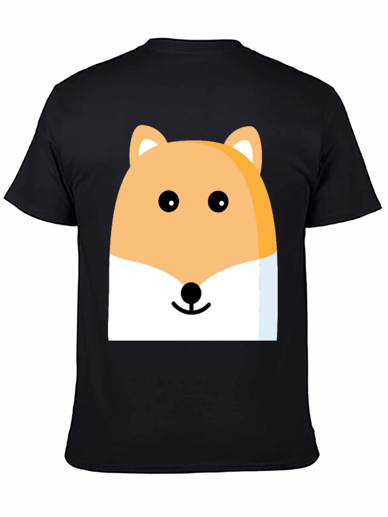 Black Cute Cartoon Animal Graphic Tee view 4