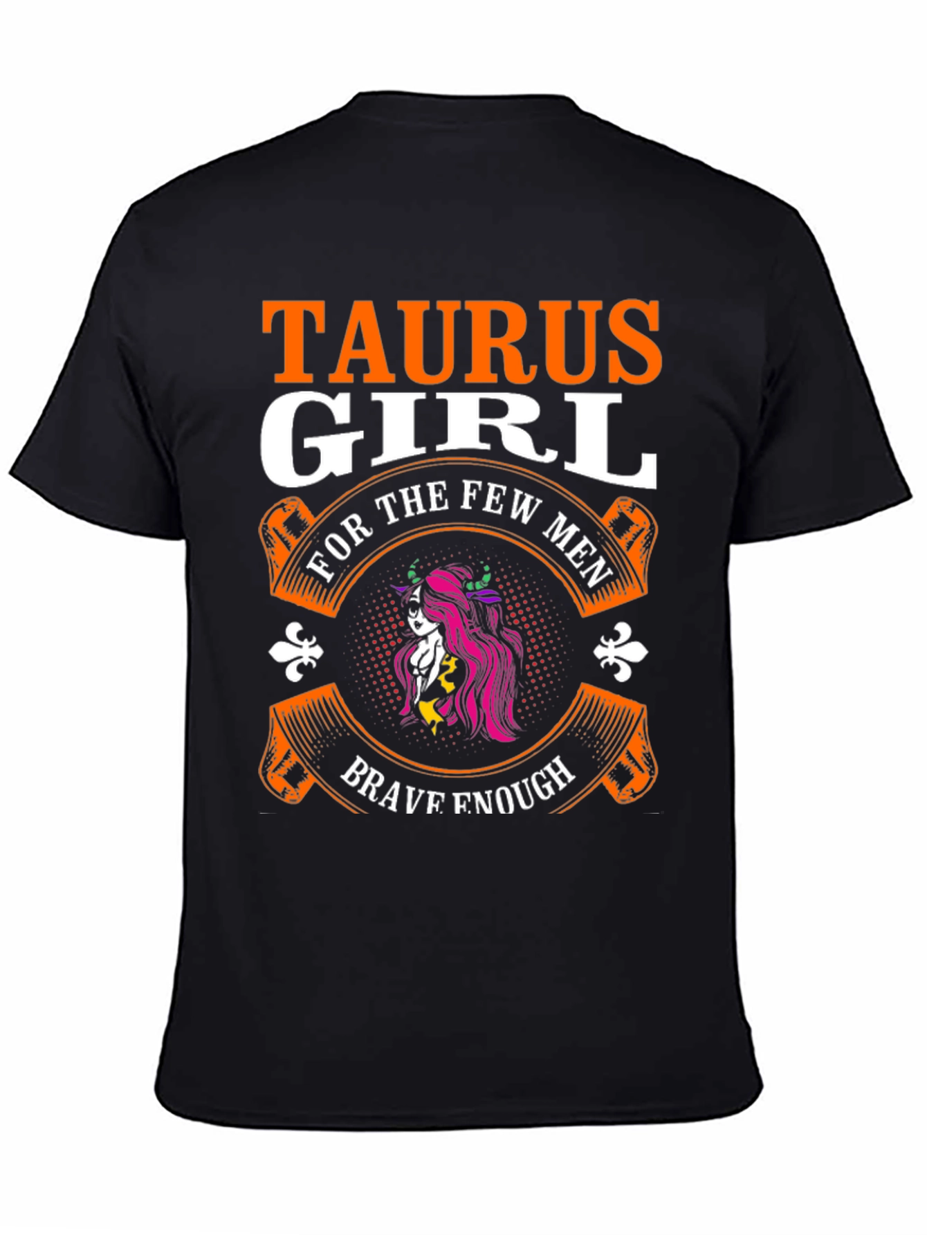 Black Taurus Girl Zodiac Graphic Tee - Brave & Bold view 4