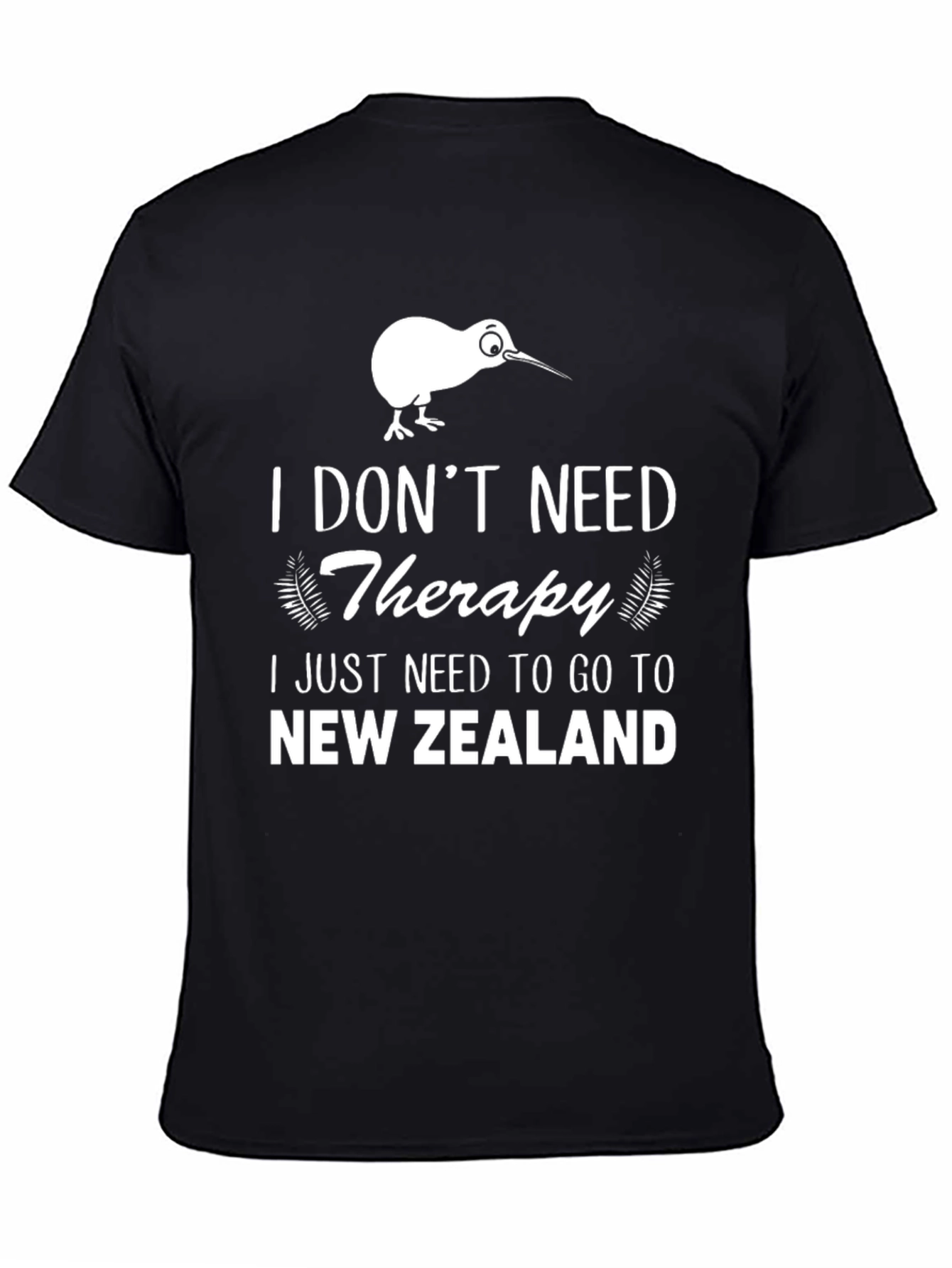 Black New Zealand Therapy T-Shirt view 4