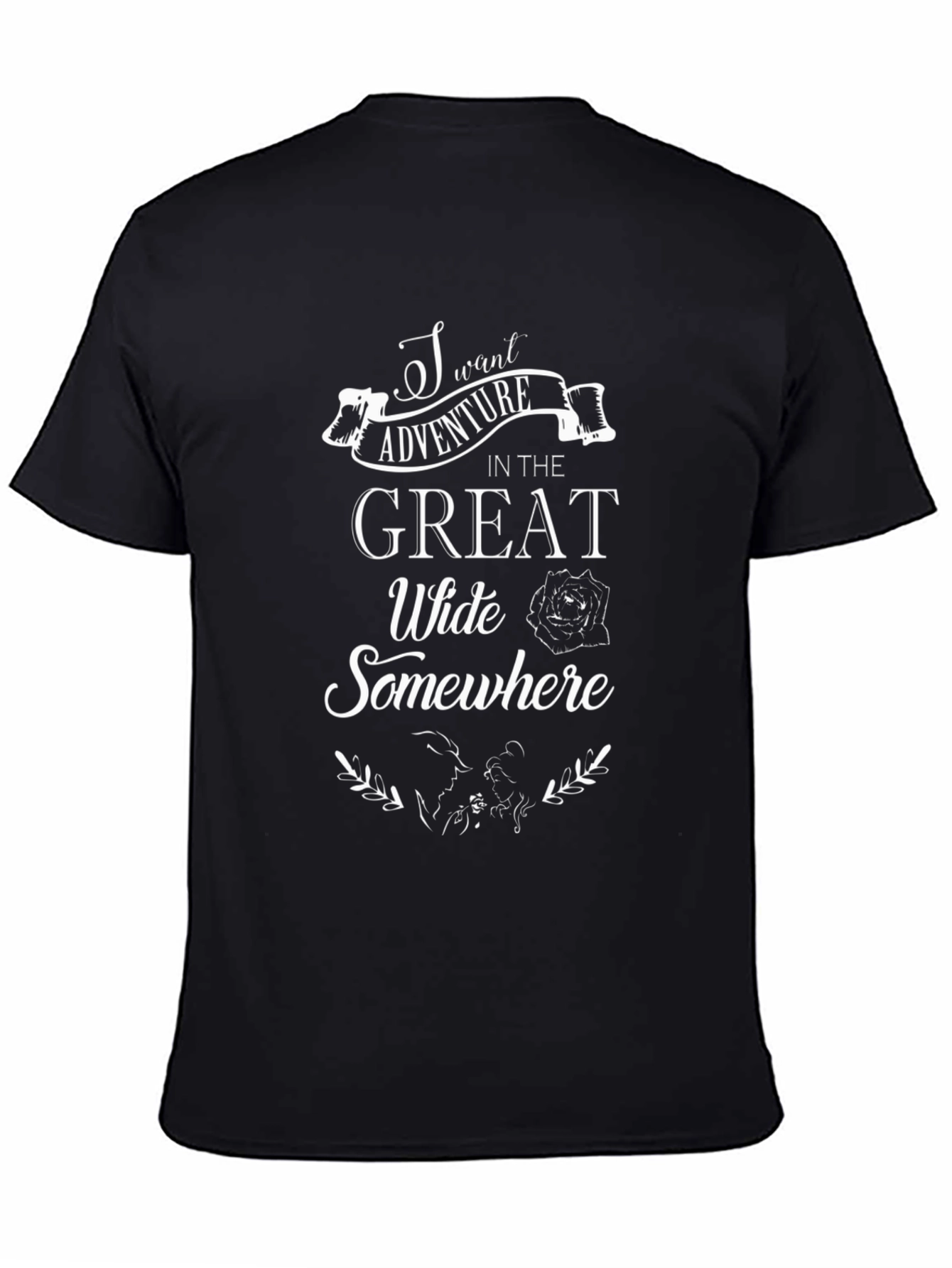 Black Adventure Graphic Tee - Beauty and the Beast Inspired view 4