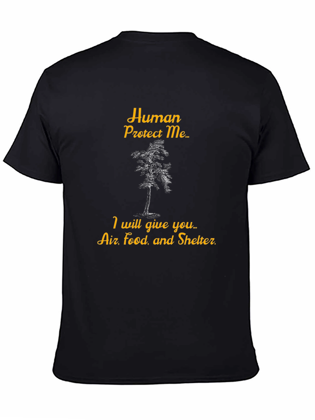 Black Human Protect Me Tree Graphic Tee - Earth Day view 4