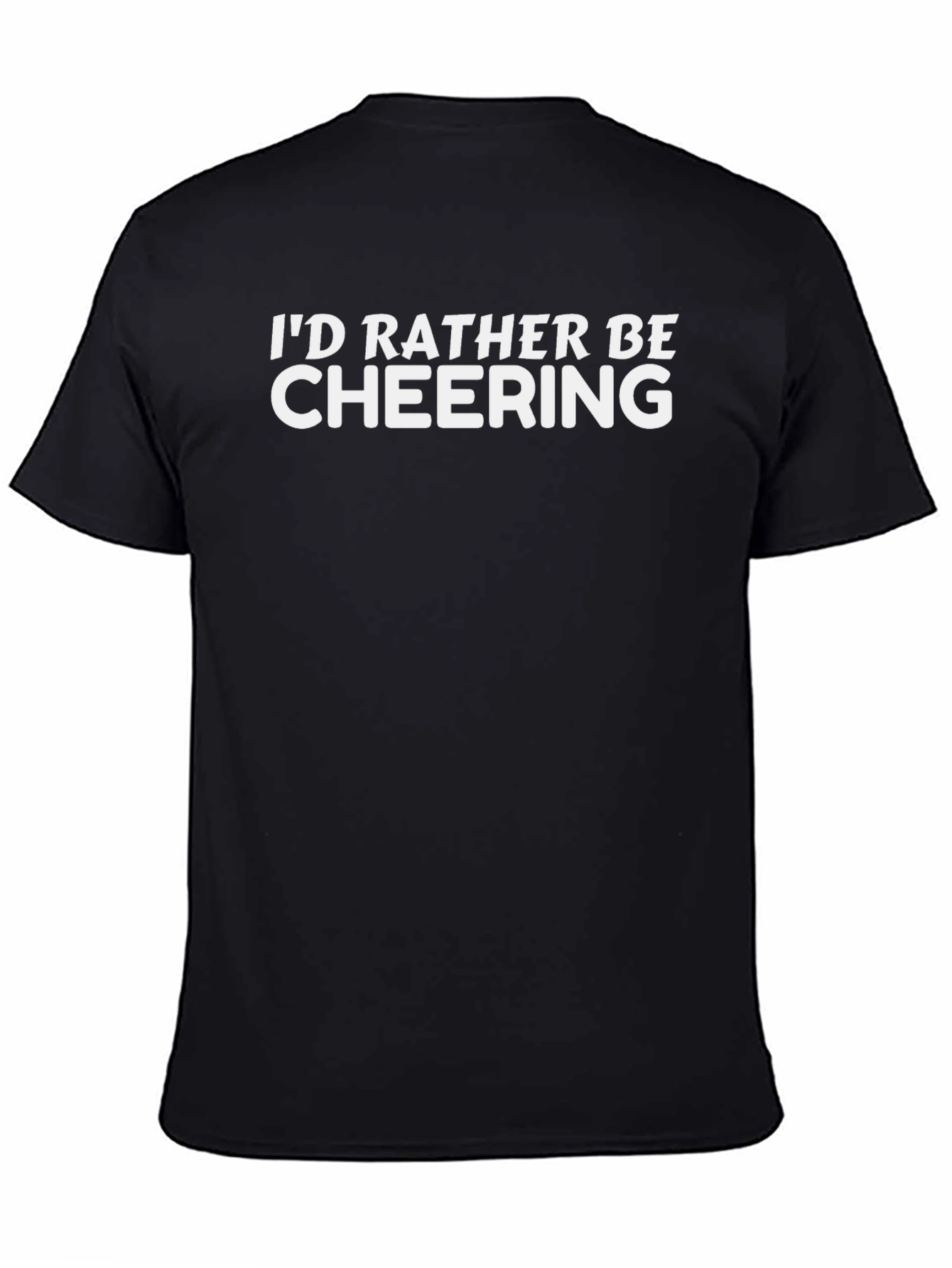 Black I'd Rather Be Cheering - Graphic Tee view 4