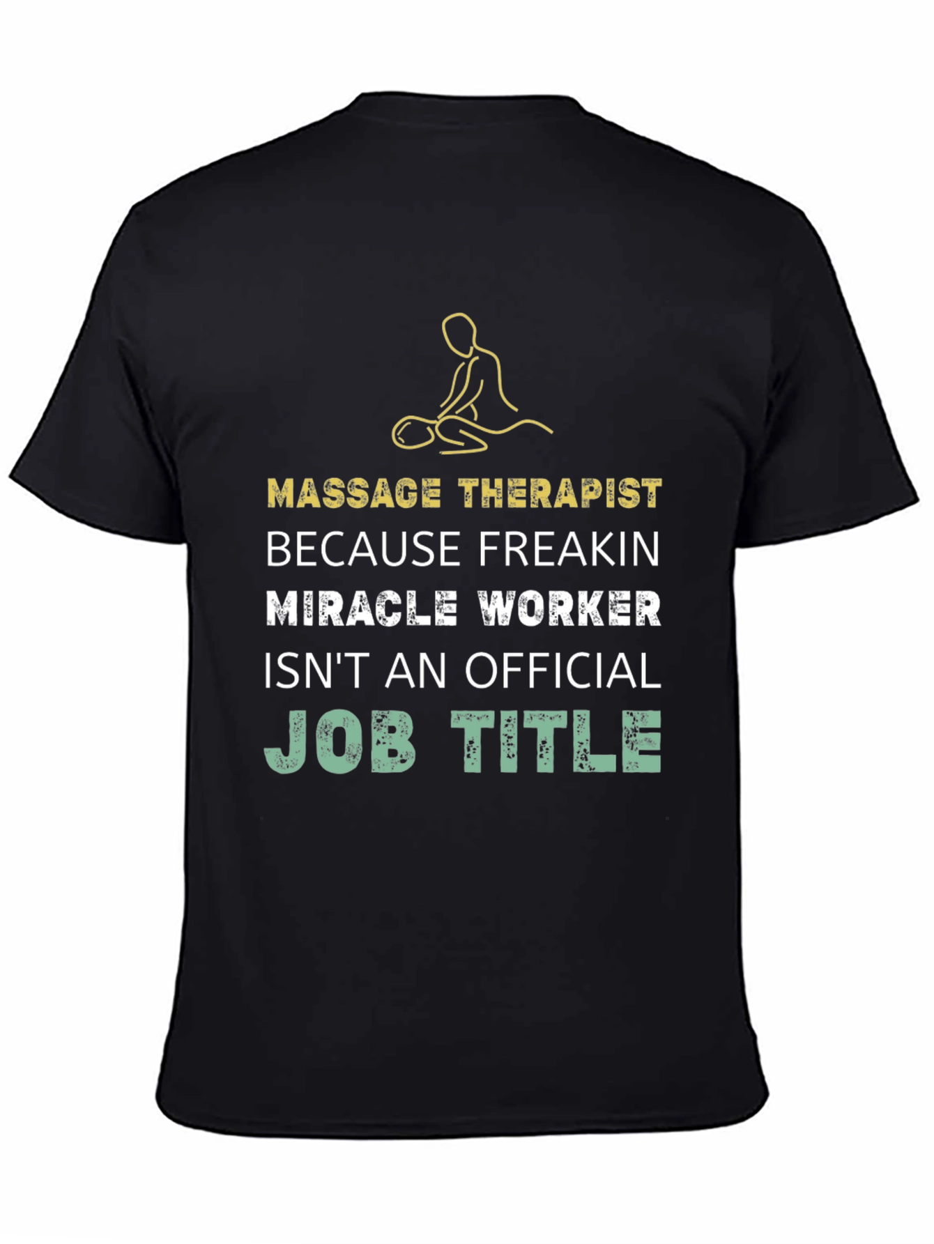 Black Massage Therapist Graphic Tee view 4