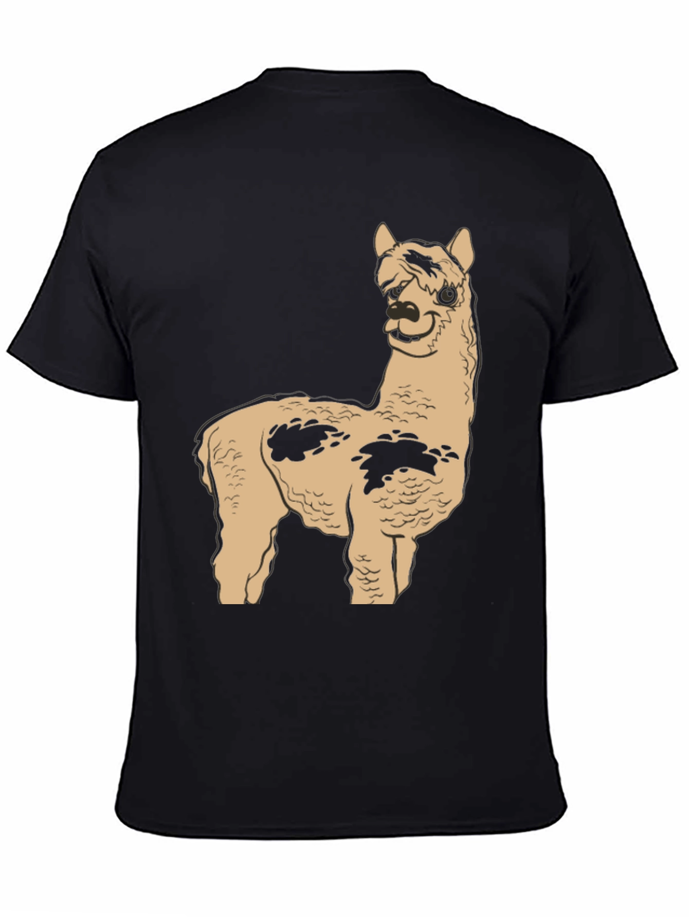 Black Alpaca Graphic Tee - Casual Comfort view 4