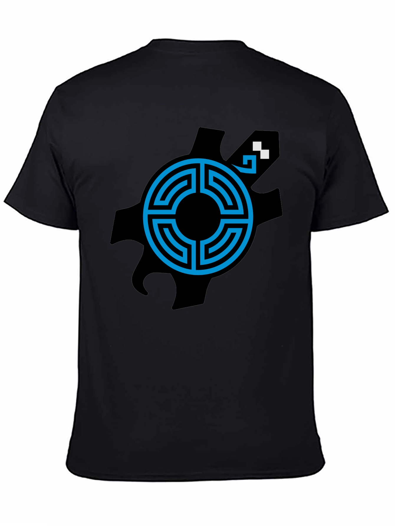 Black Turtle Labyrinth Graphic Black T-Shirt view 4