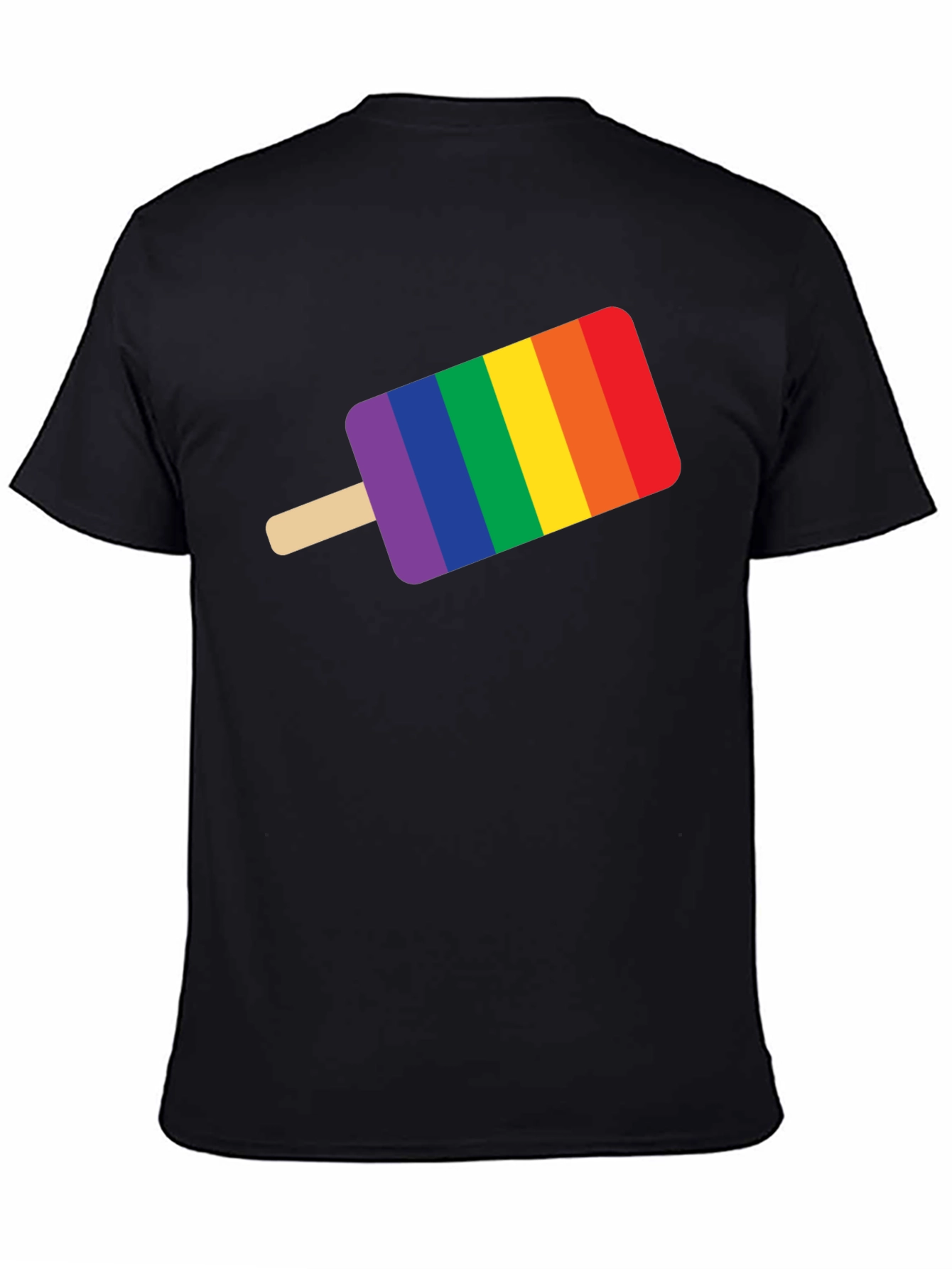 Black Pride Popsicle Graphic Tee - Black Cotton T-Shirt view 4