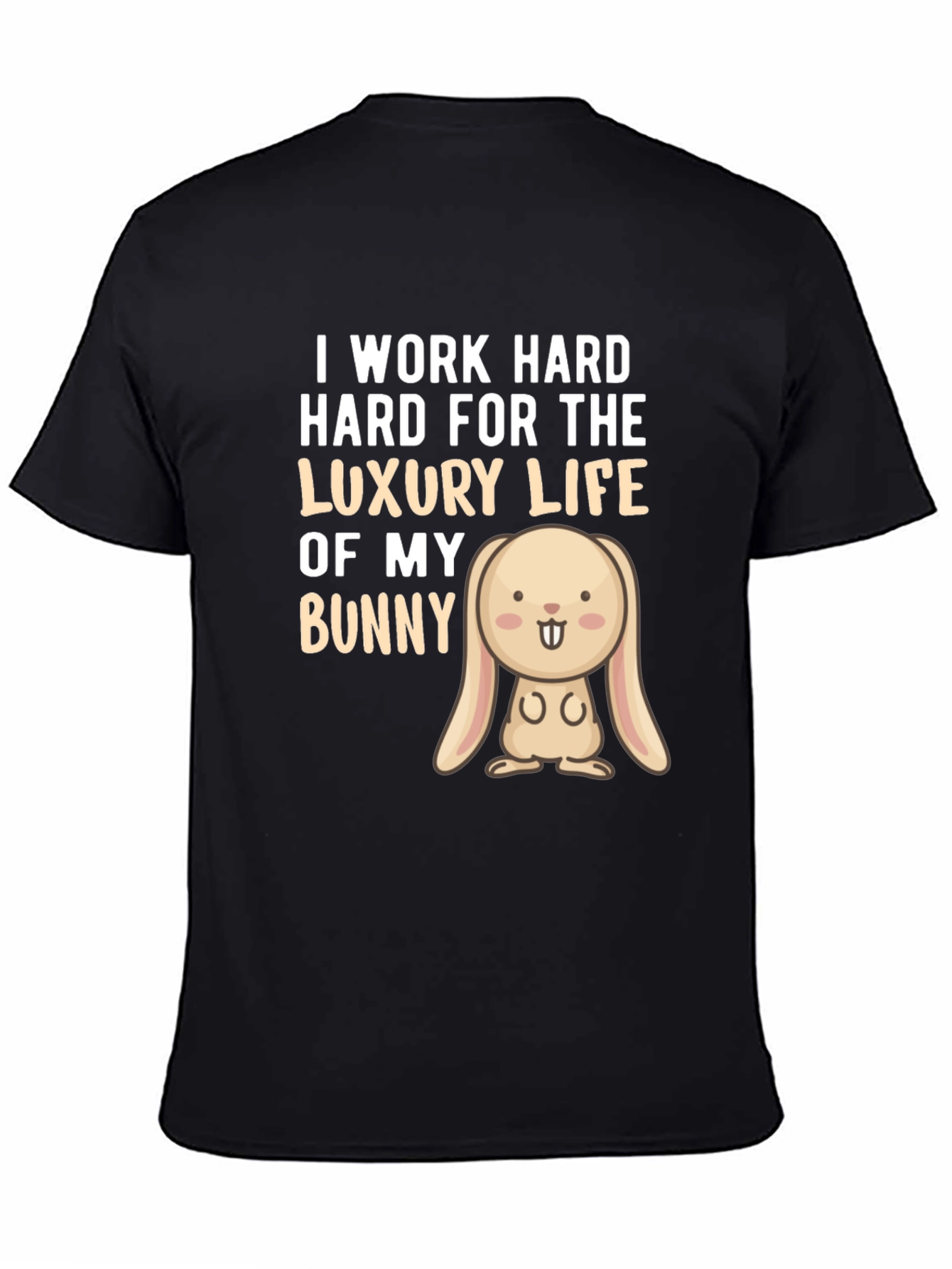 Black Luxury Bunny Life T-Shirt view 4