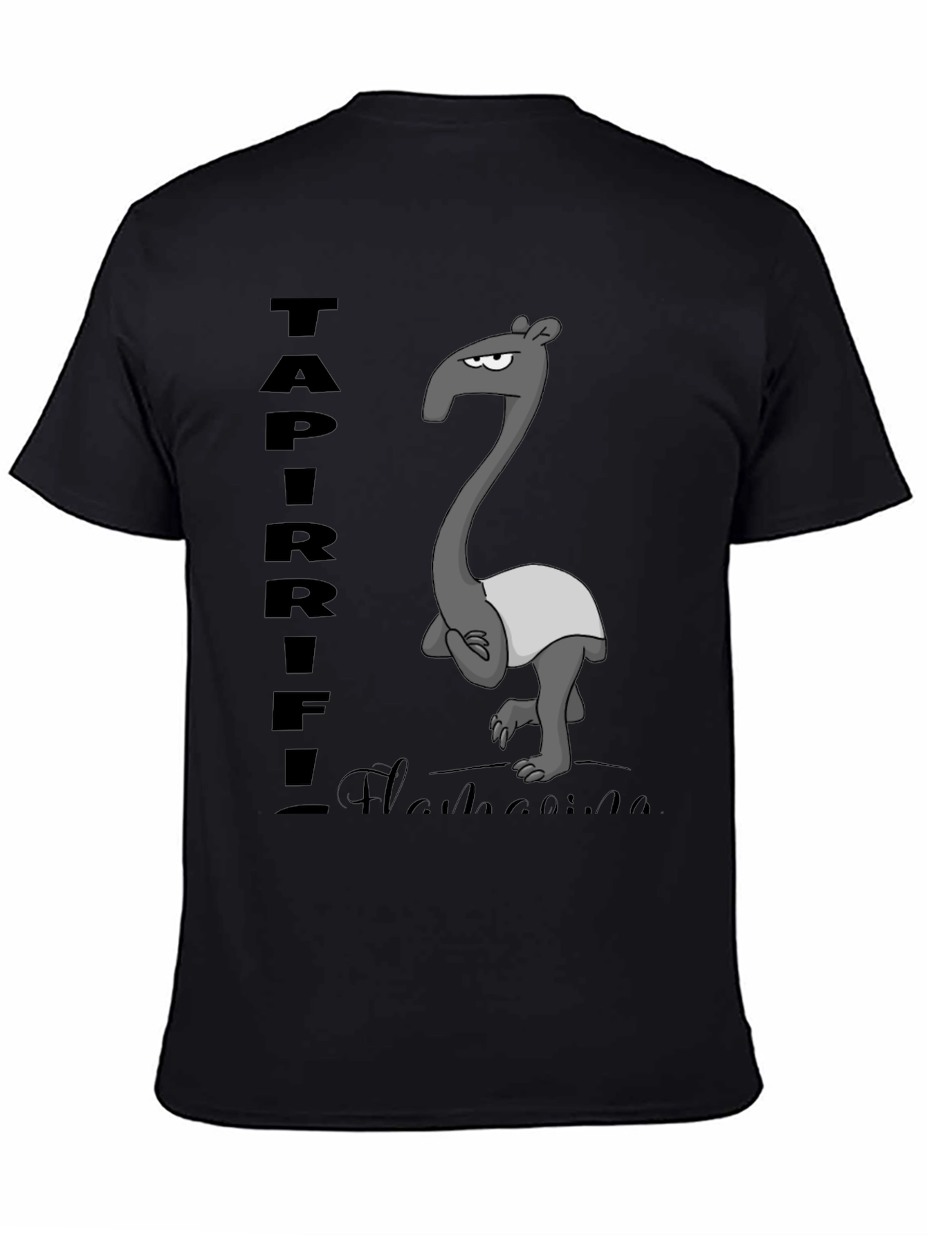 Black Tapir T-Shirt - Funny Cartoon Animal Tee view 4