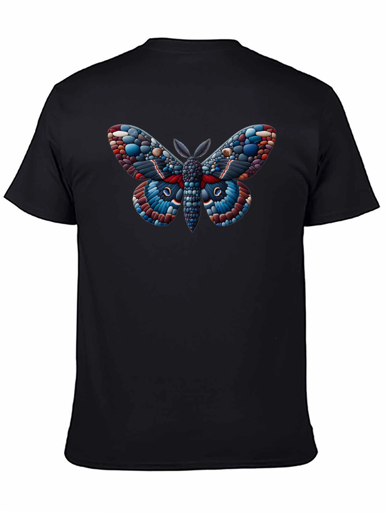 Moth Graphic Black T-Shirt - Unique Insect Design - 4