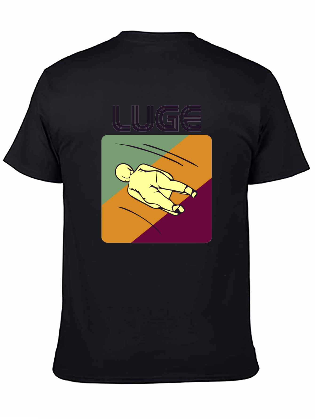 Black Luge Graphic T-Shirt - Cool Sportswear view 4