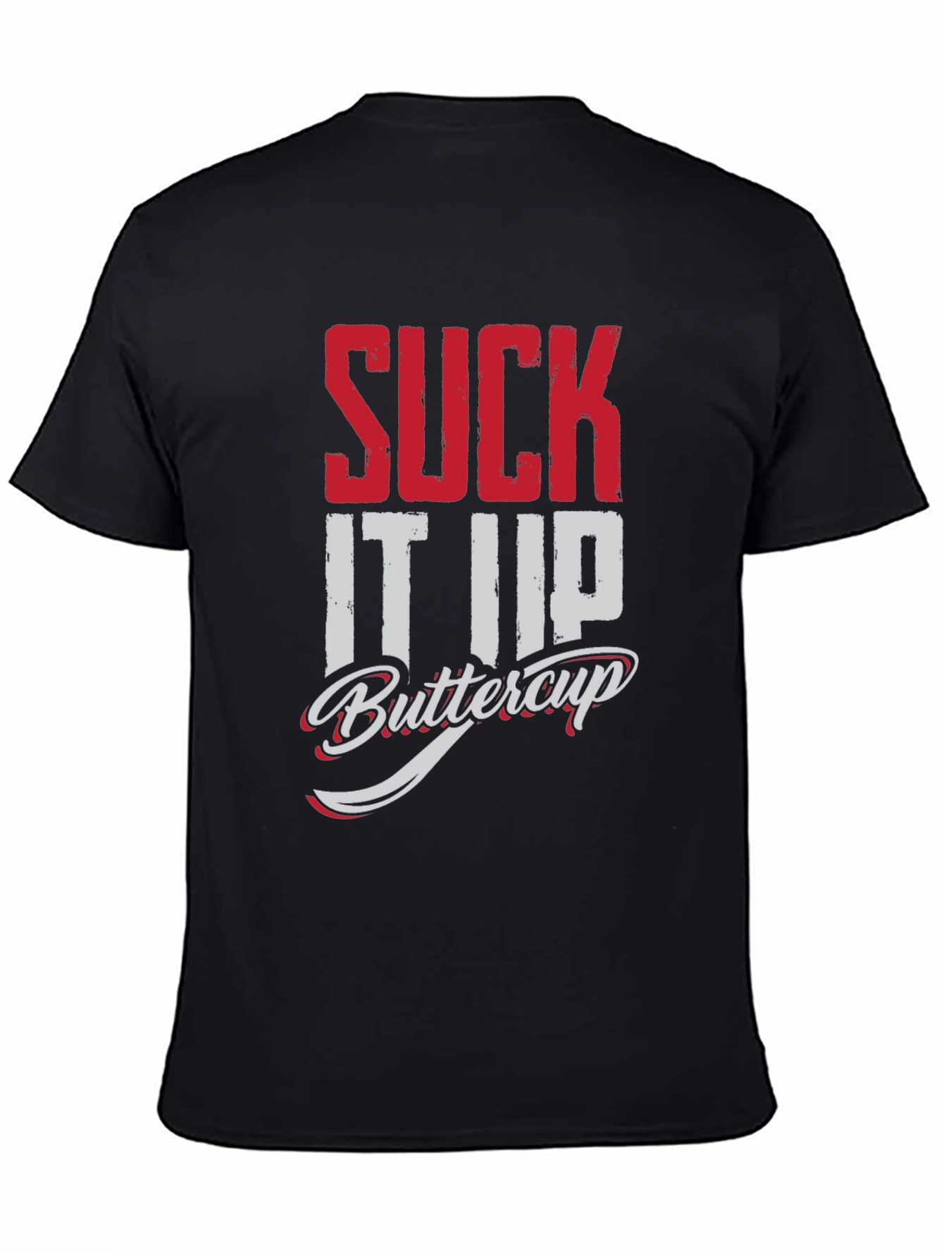 Black Suck It Up Buttercup Graphic Tee - Black view 4