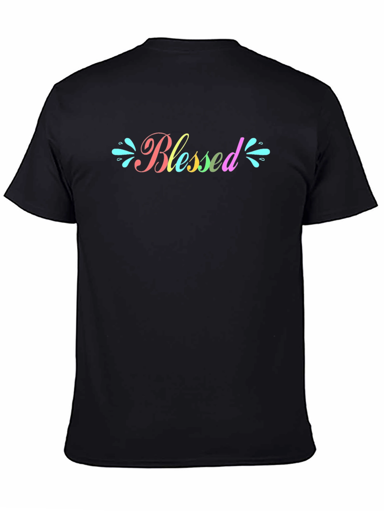 Black Blessed Graphic Tee - Soft Cotton Comfort view 4