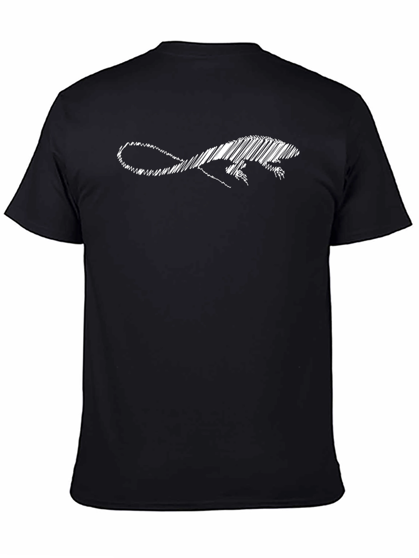 Black Lizard Scribble Graphic Tee - Cool Design, Comfortable Fit view 4