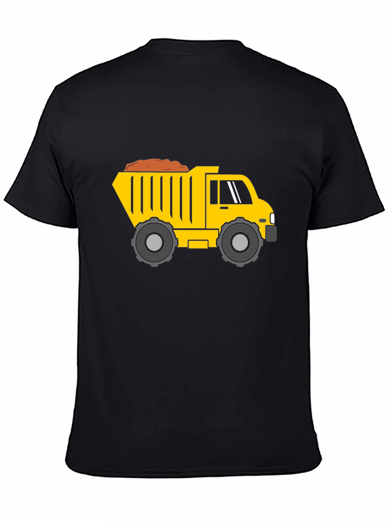 Black Dump Truck Graphic Tee - Black Cotton Blend view 4