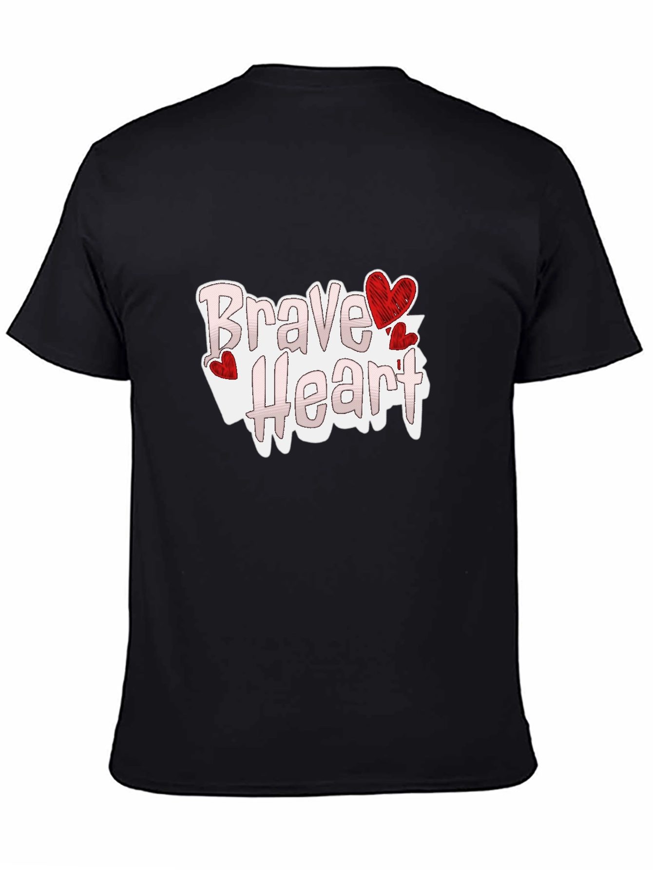 Black Brave Heart Graphic Tee - Love Valentine's Day view 4