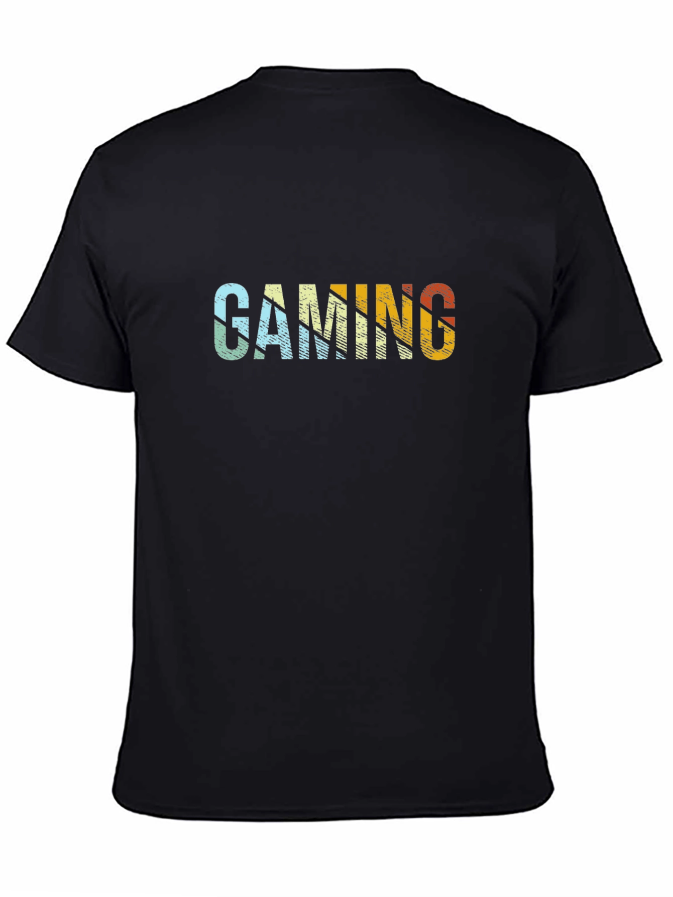 Black Gaming T-Shirt Retro Style view 4
