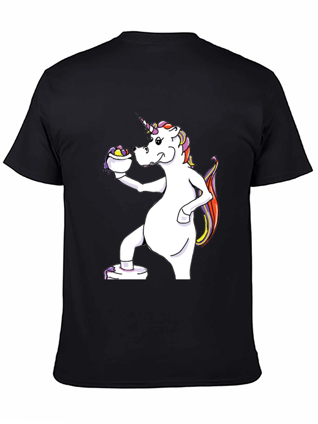 Black Unicorn Easter Egg Hunt T-Shirt view 4
