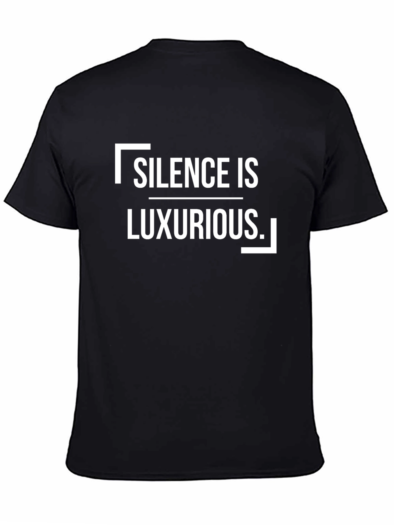 Black Silence is Luxurious Black Graphic Tee view 4