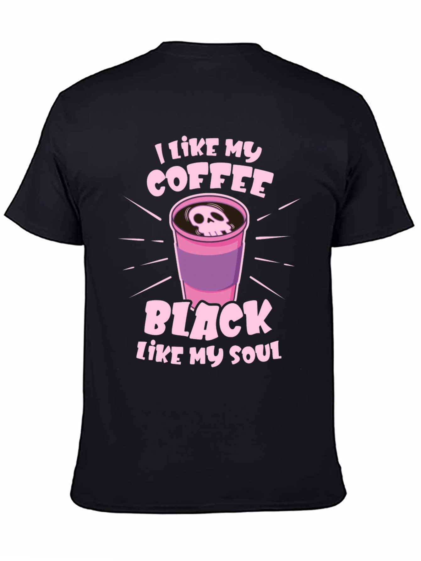 Black I Like My Coffee Black Like My Soul Graphic T-Shirt view 4