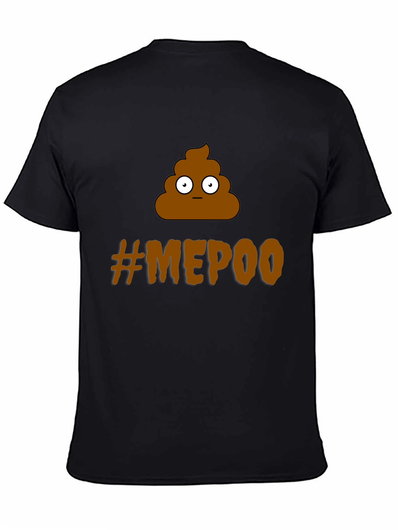 Black Funny #MEPOO T-Shirt - Poop Emoji Graphic Tee view 4