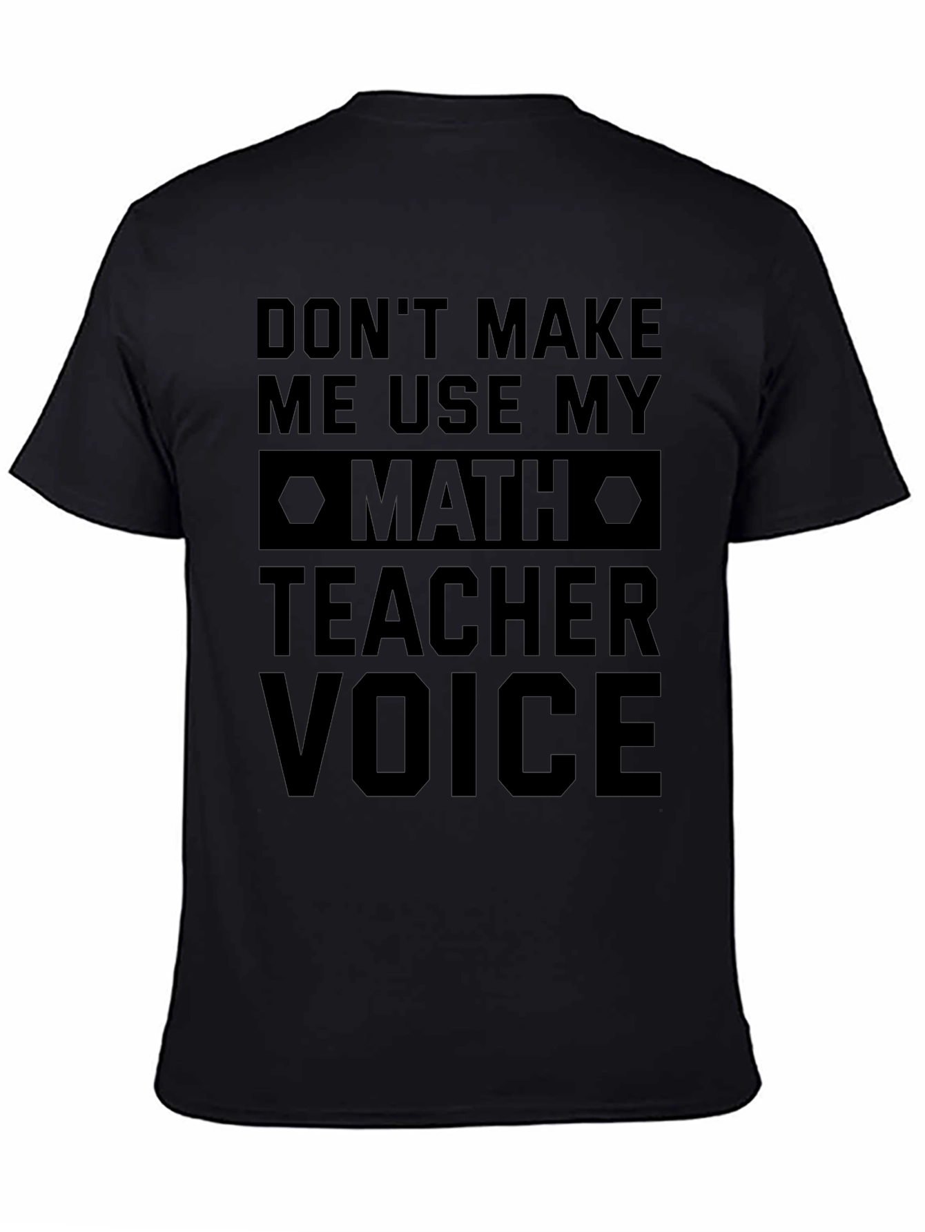 Black Math Teacher Voice T-Shirt view 4