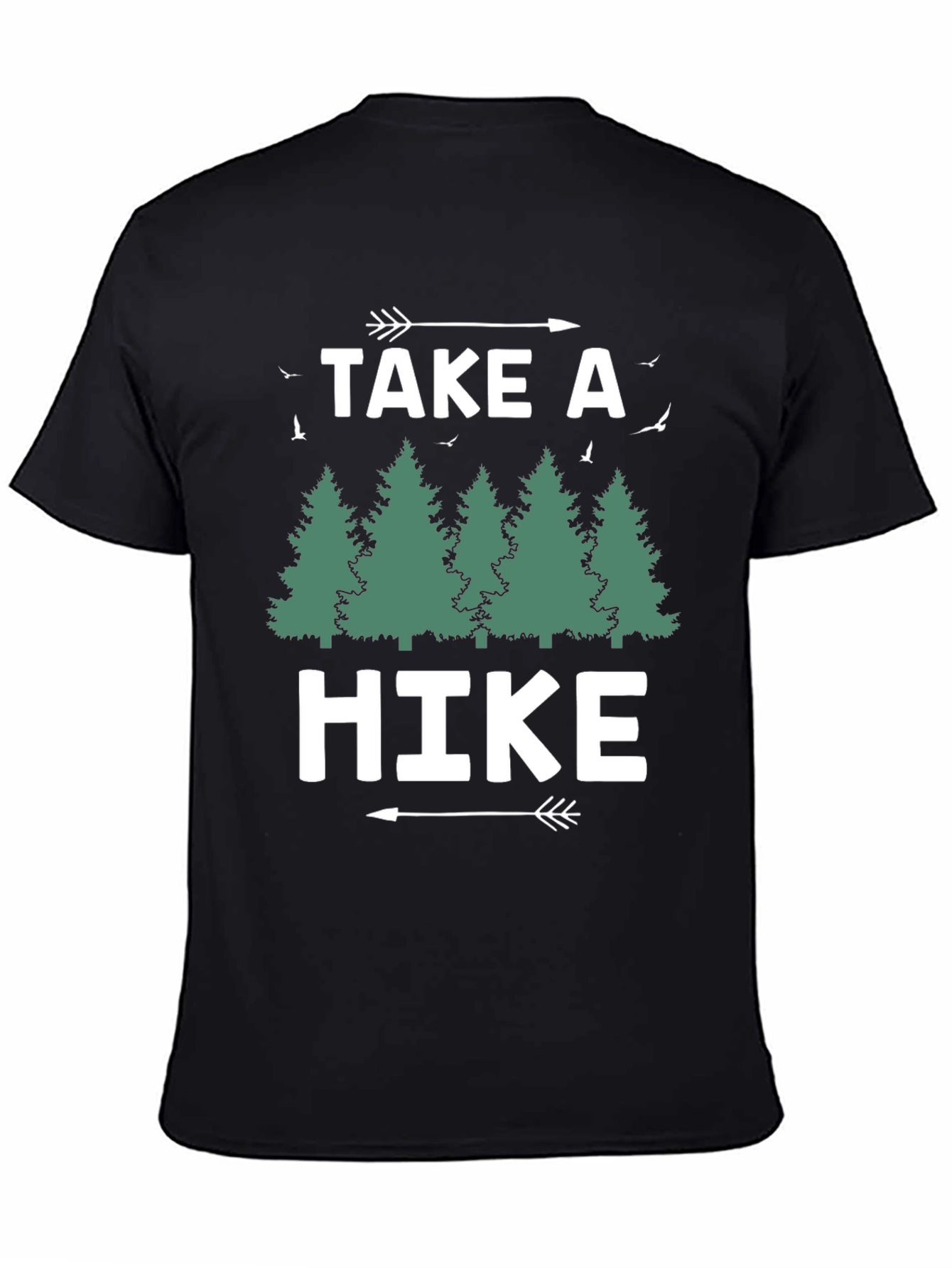Black Take a Hike Graphic Tee - Nature Lover's Shirt view 4