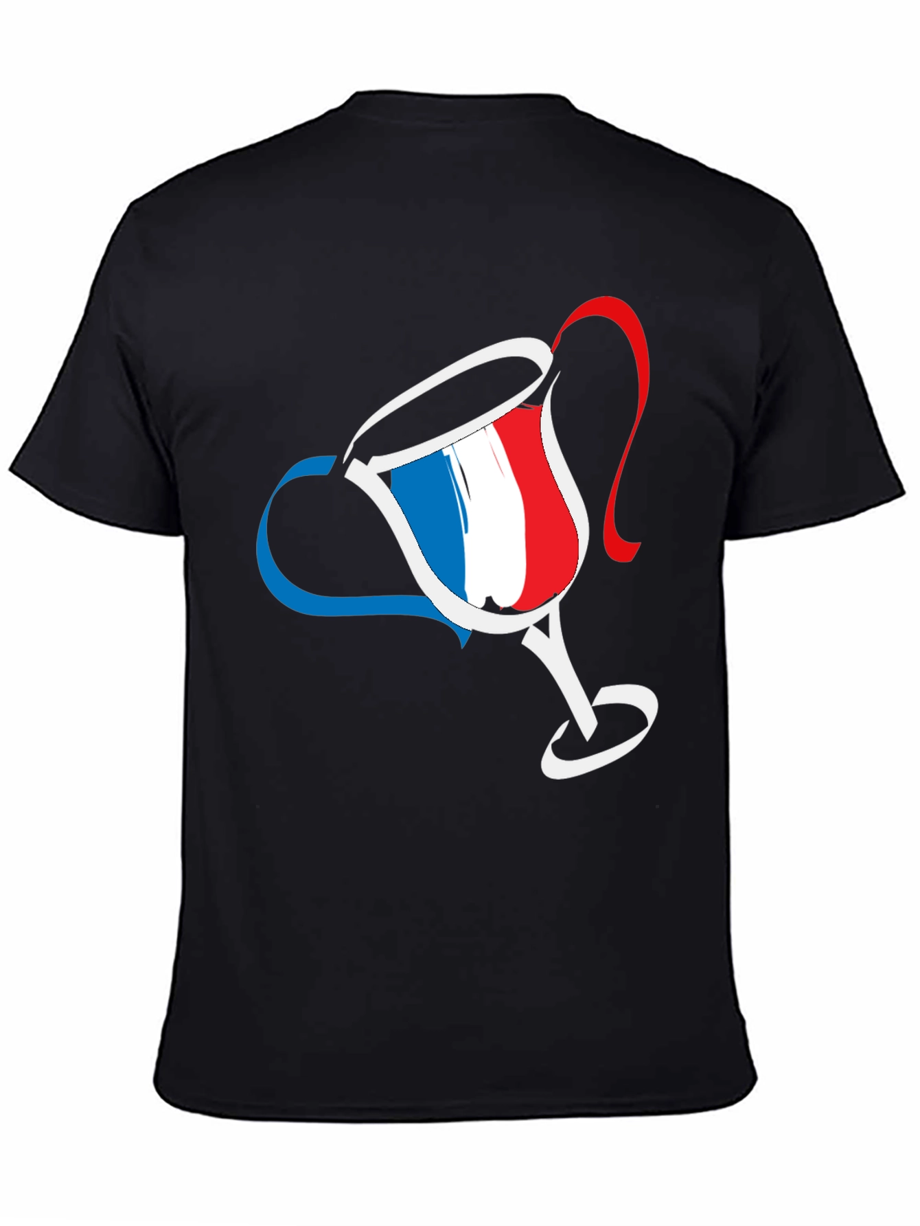 Black French Flag Cup T-Shirt view 4