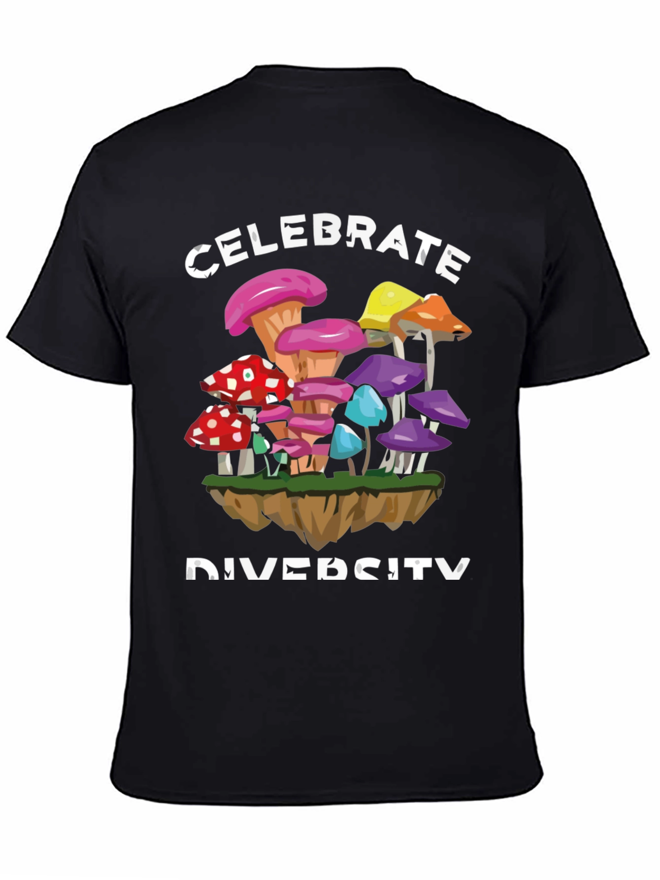 Black Celebrate Diversity Graphic Tee view 4