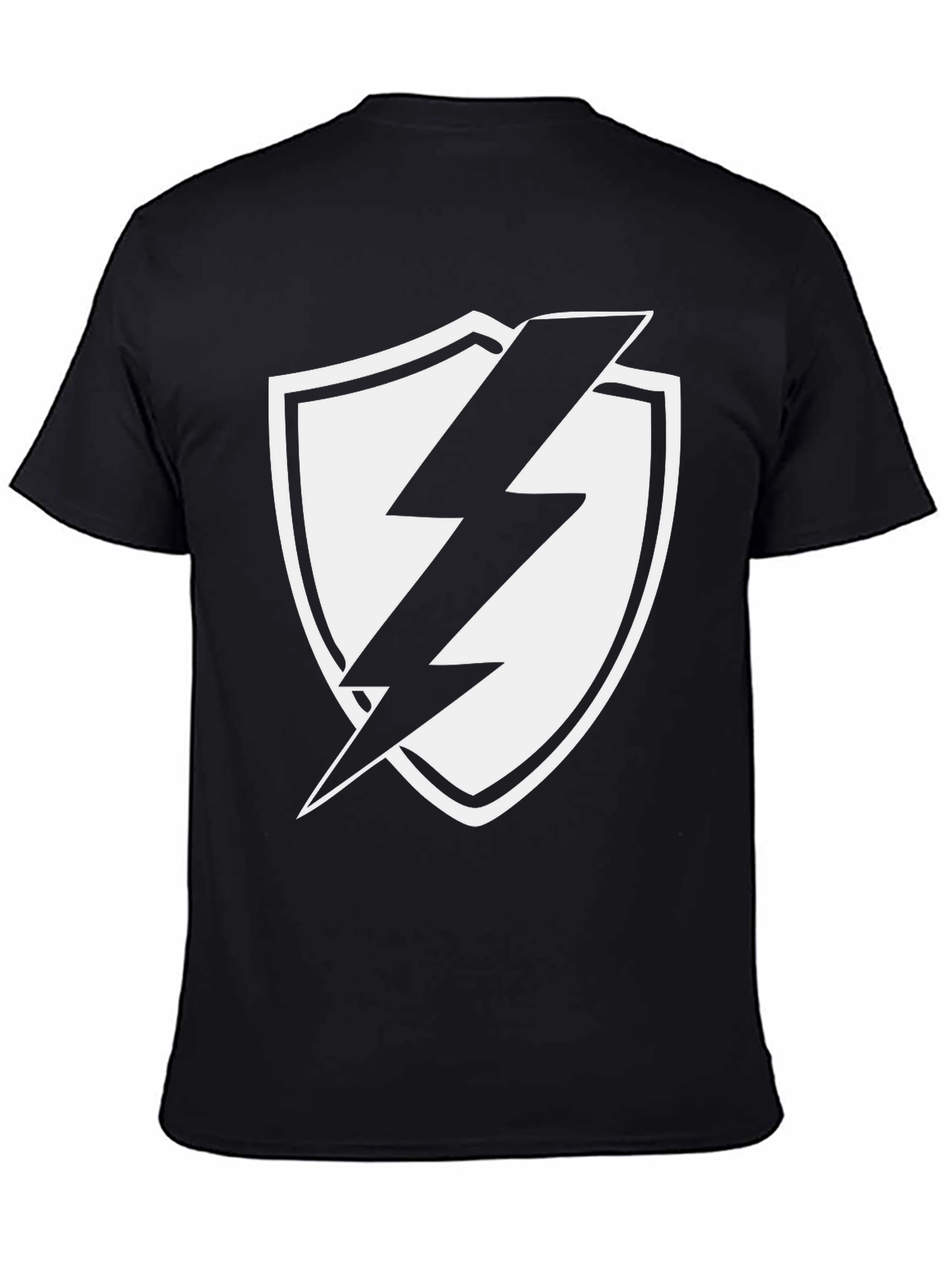 Black Lightning Shield Graphic Tee - Black view 4